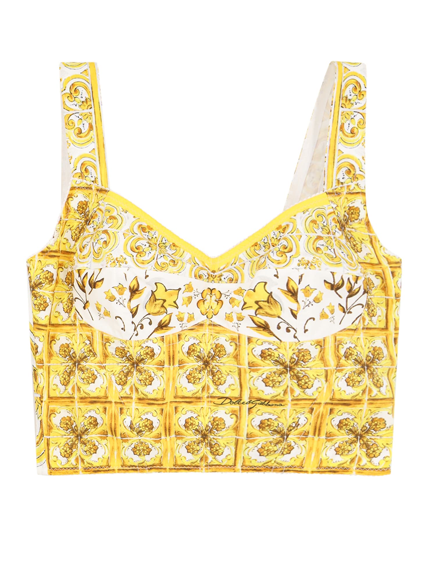 Shop Dolce & Gabbana Top In Yellow