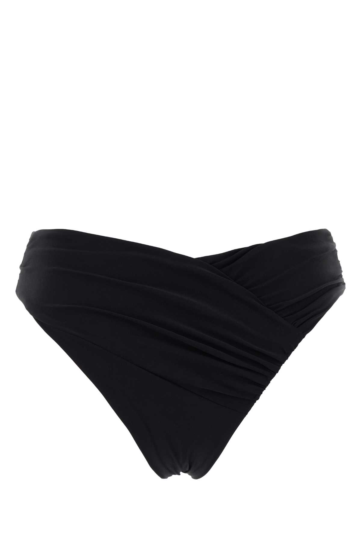 Magda Butrym High-waisted Bikini Bottom Ruched Detailing In Black