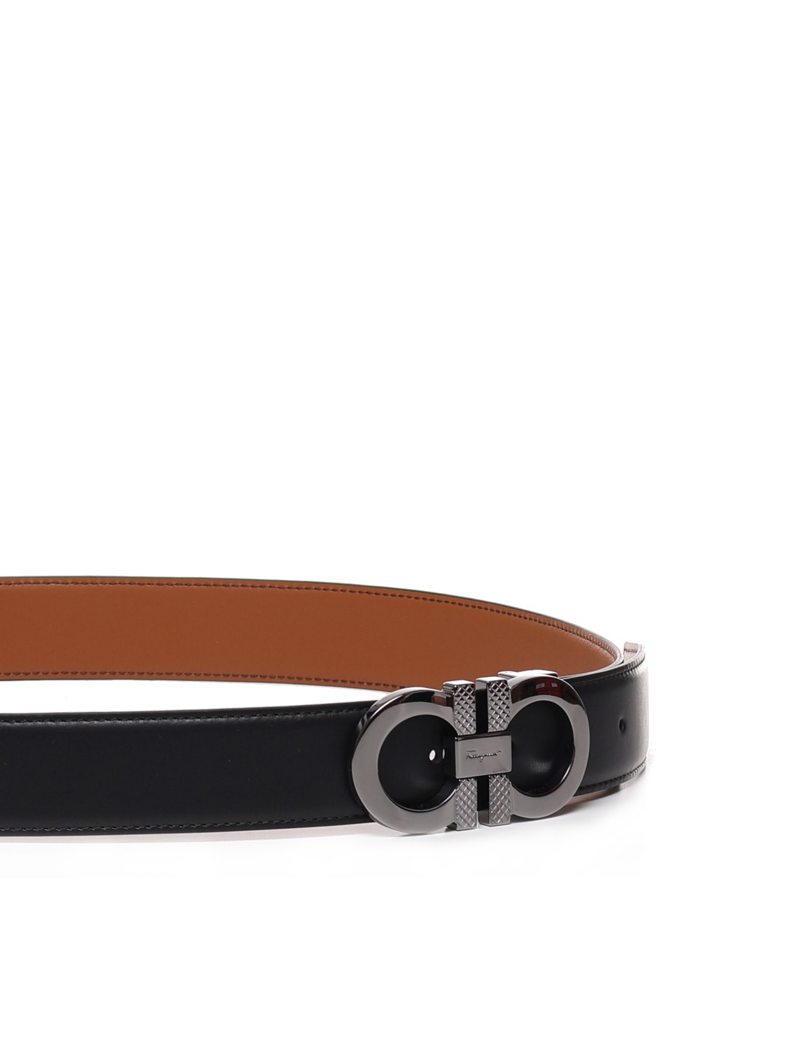 Shop Ferragamo Gancini Belt In Black