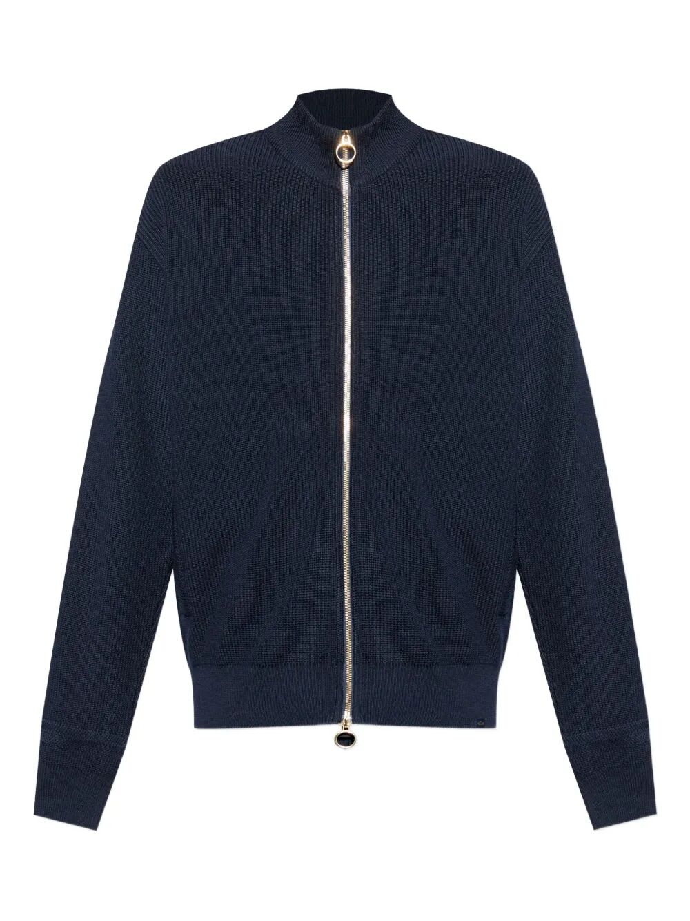 Paul&amp;shark Shark Tag Tech Wool Full Zip Sweater In Blue