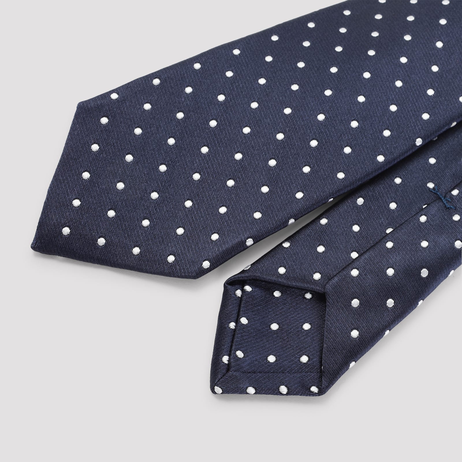 Kiton Pointed Tip Polka Dot Tie In Standard Width In Multi