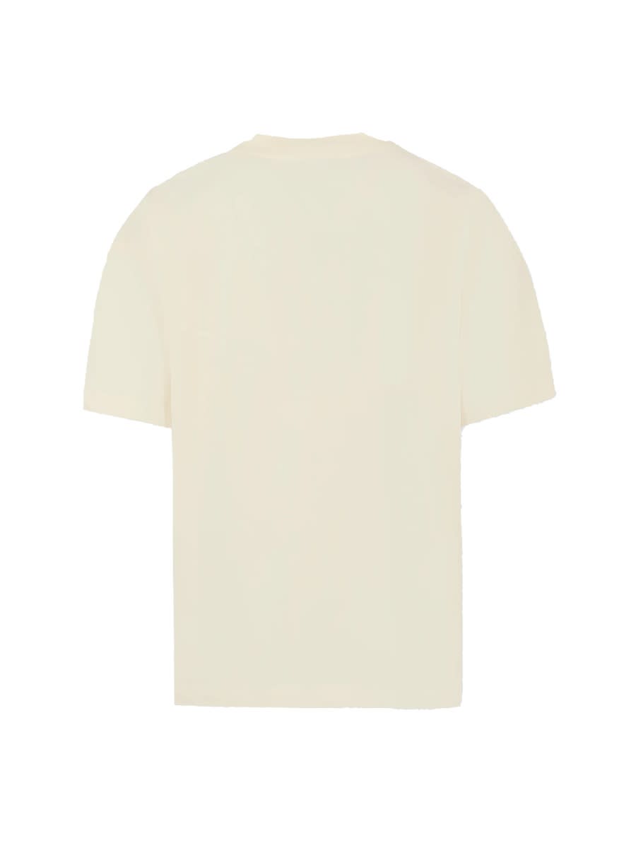 Msgm Ivory T-shirt For Girl With Cat In Neutral