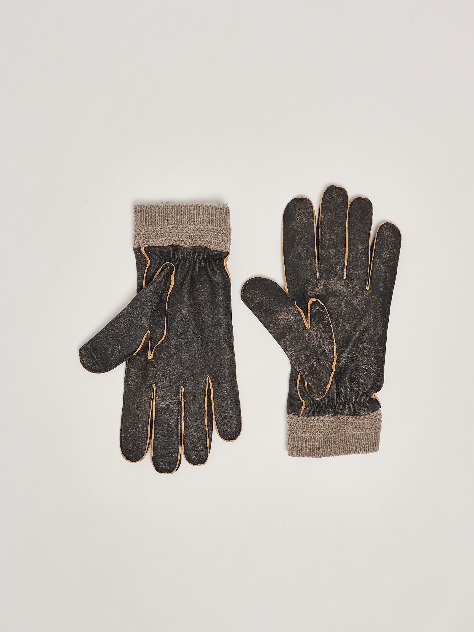 The Jackie Leather Guanti Gloves In Nero