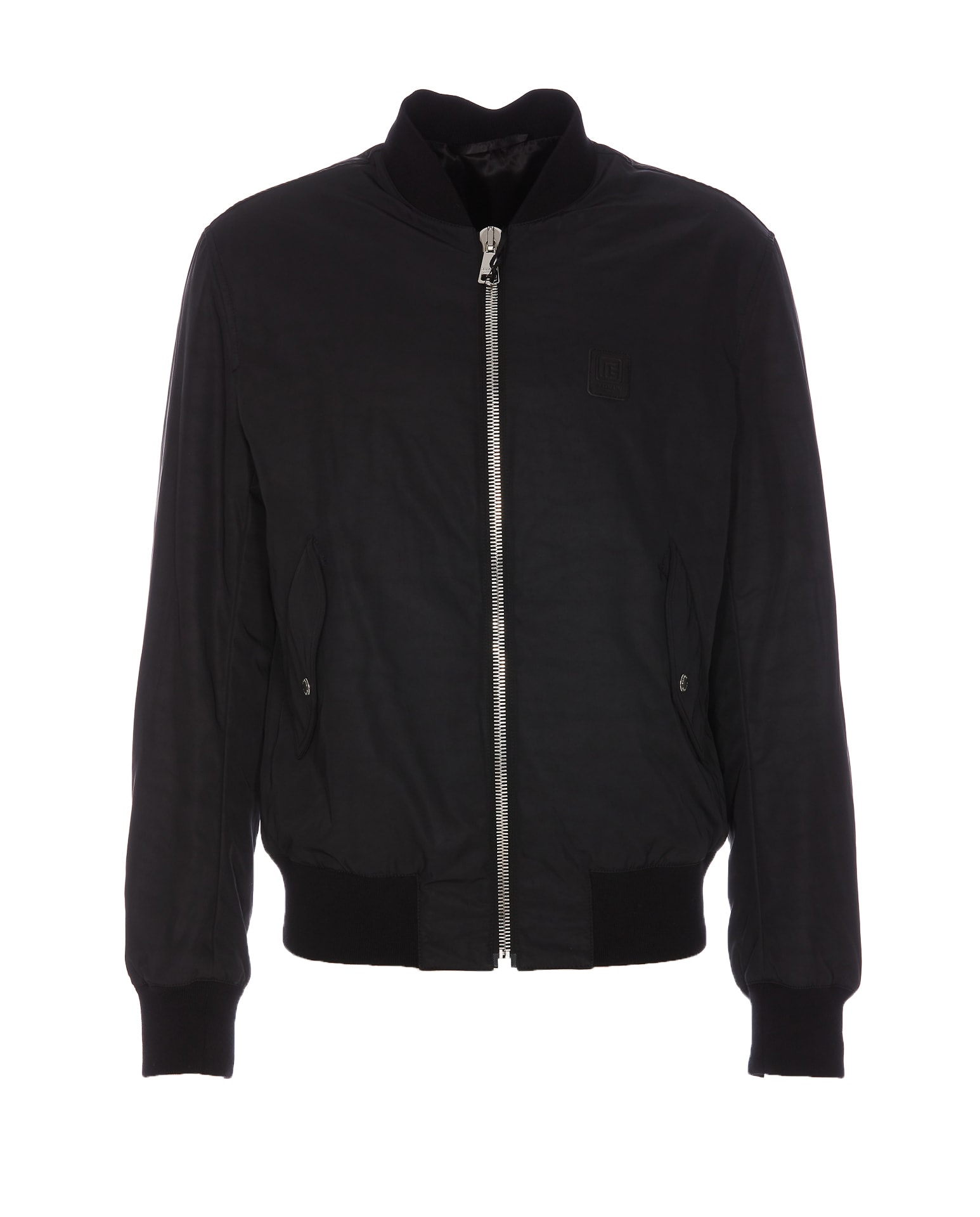 Balmain Reversible Nylon Bomber Jacket In Black