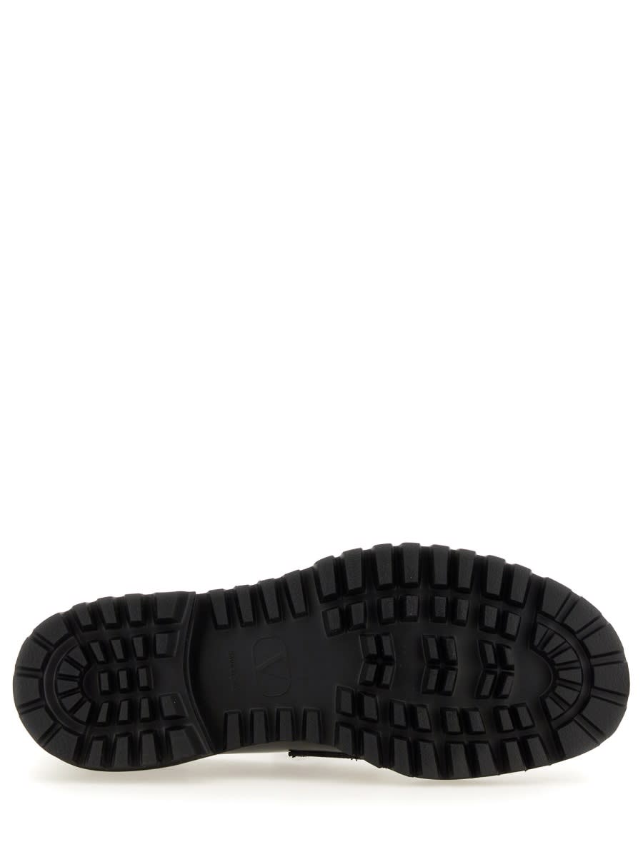 Shop Valentino Moccasin Toile Iconographe In Black