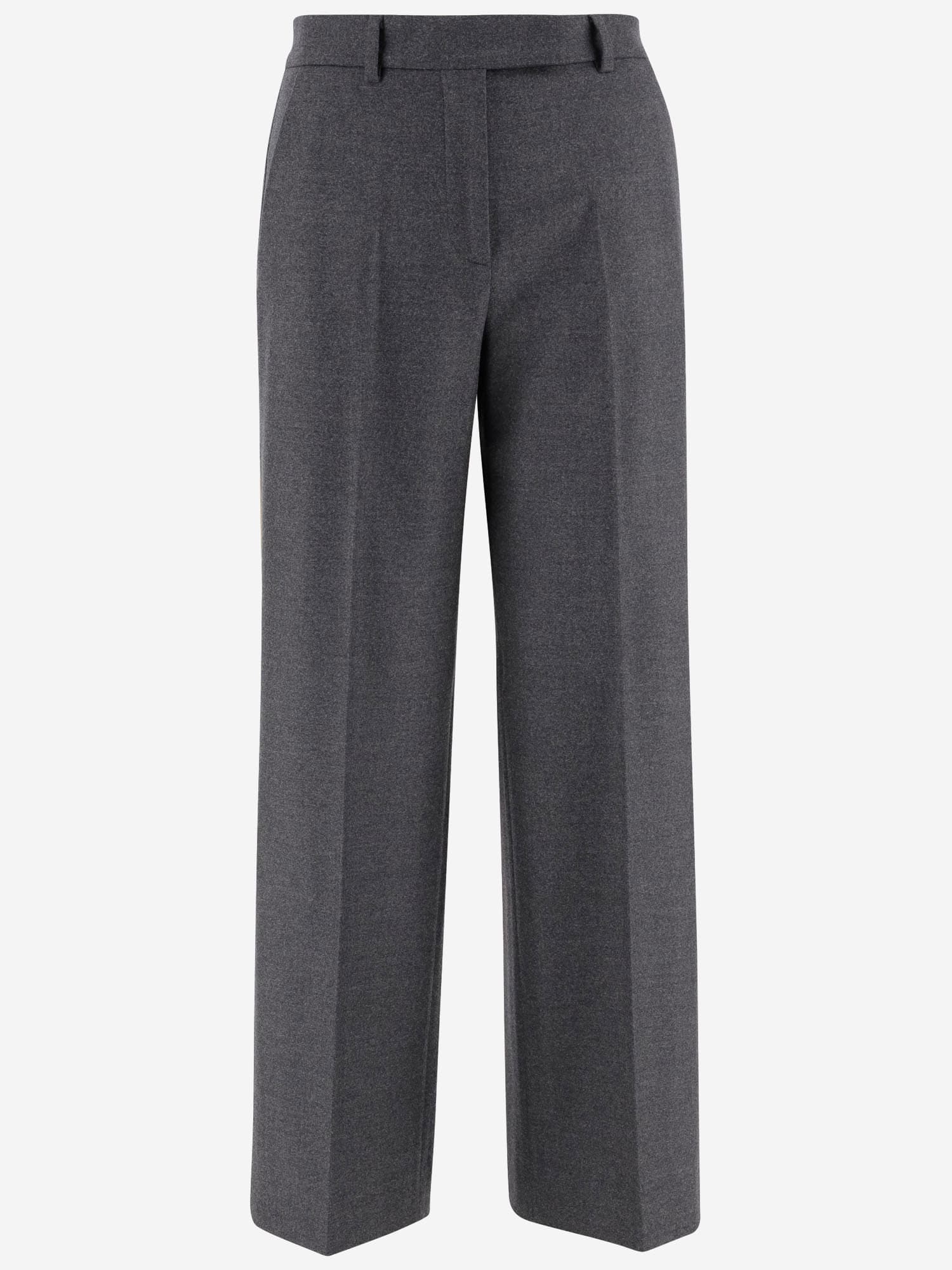 Ql2 Stretch Wool Trousers In Gray
