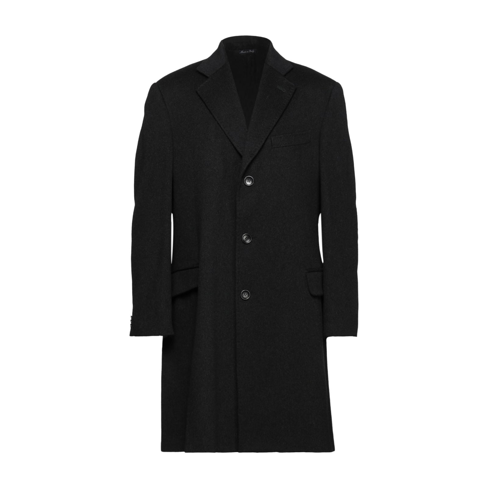 Shop Trussardi Wool Coat In Black