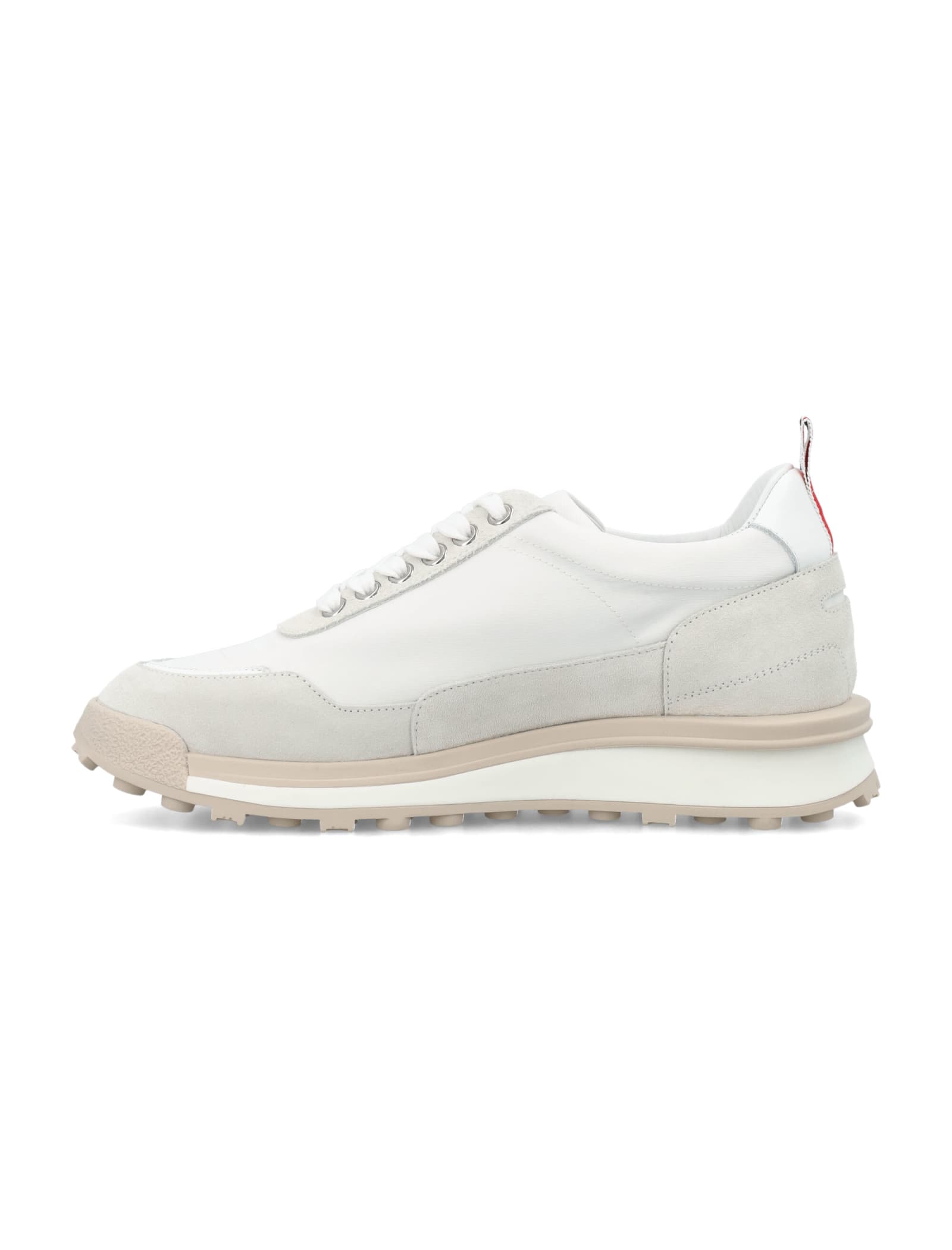 Shop Thom Browne Small Check Poly Woman Sneakers In Tonal White Fun Mix