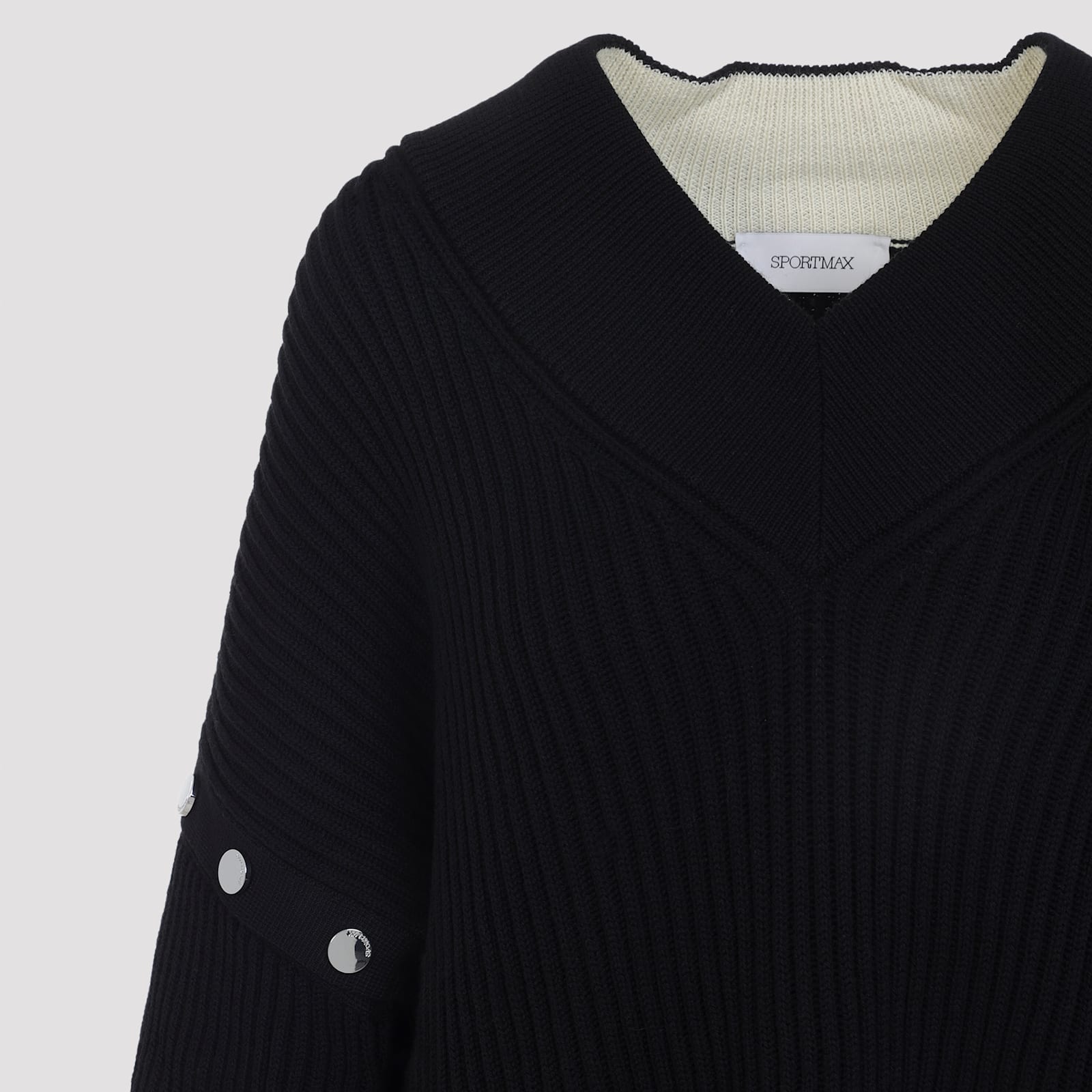 Sportmax Oversized Jumper With Detachable Sleeves In Blue