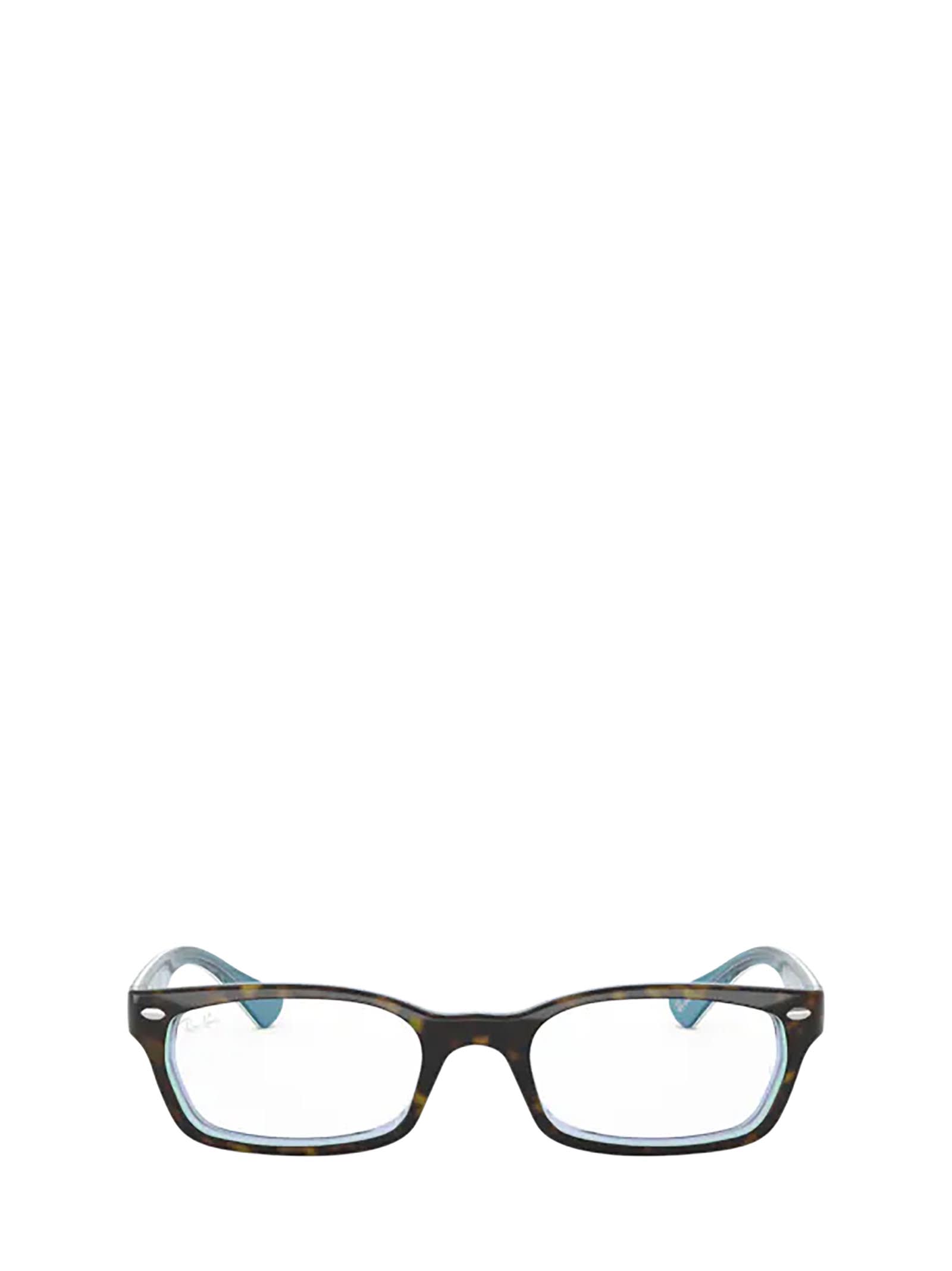 Ray Ban Ray-ban Rx5150 Havana On Transparent Azure Glasses
