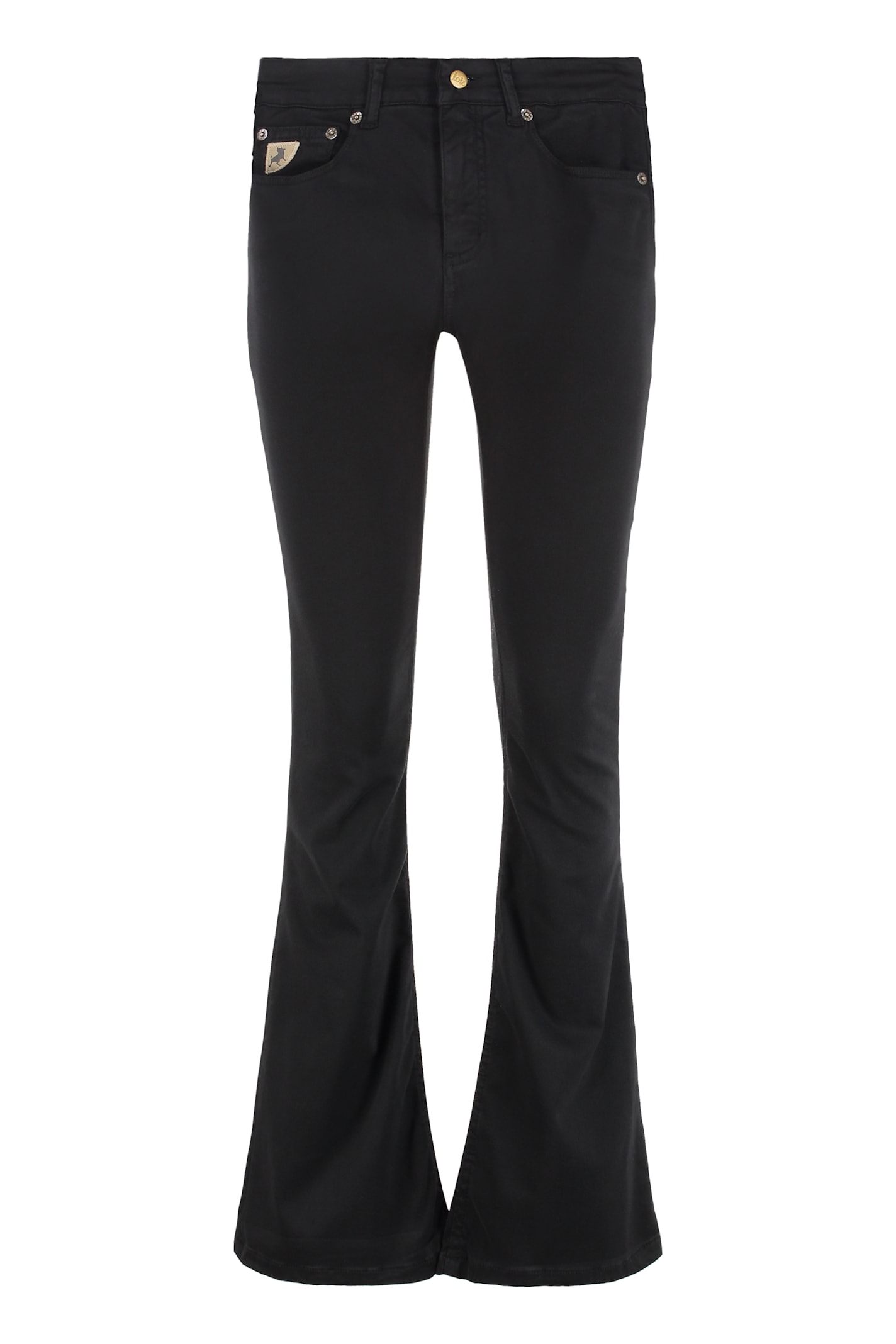 Lois Raval-16 Flared Trousers In Black