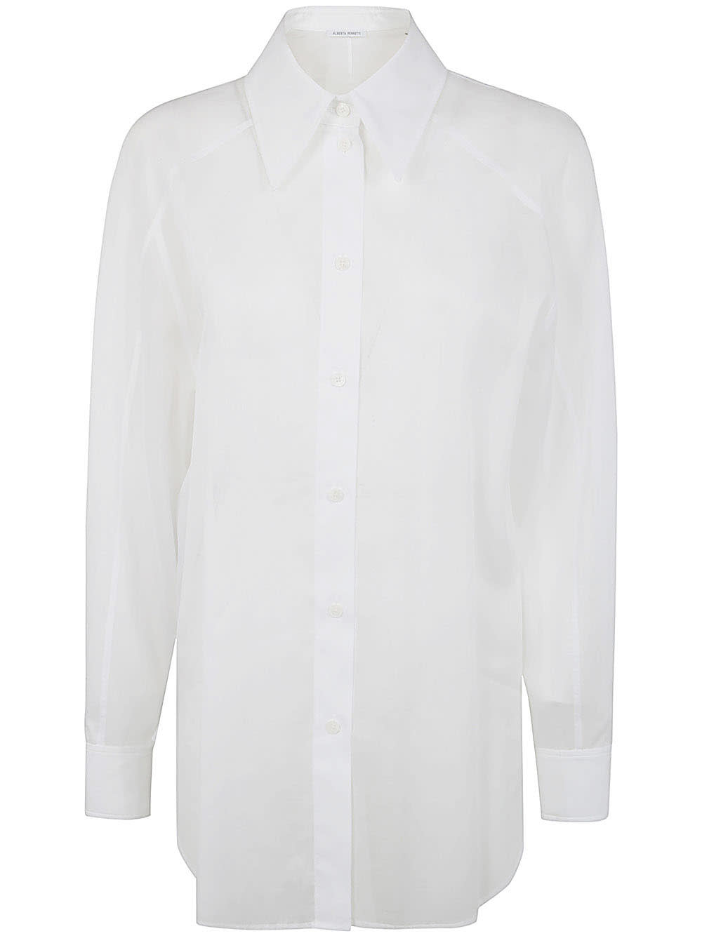 Shop Alberta Ferretti Classic Organdy Shirt In White