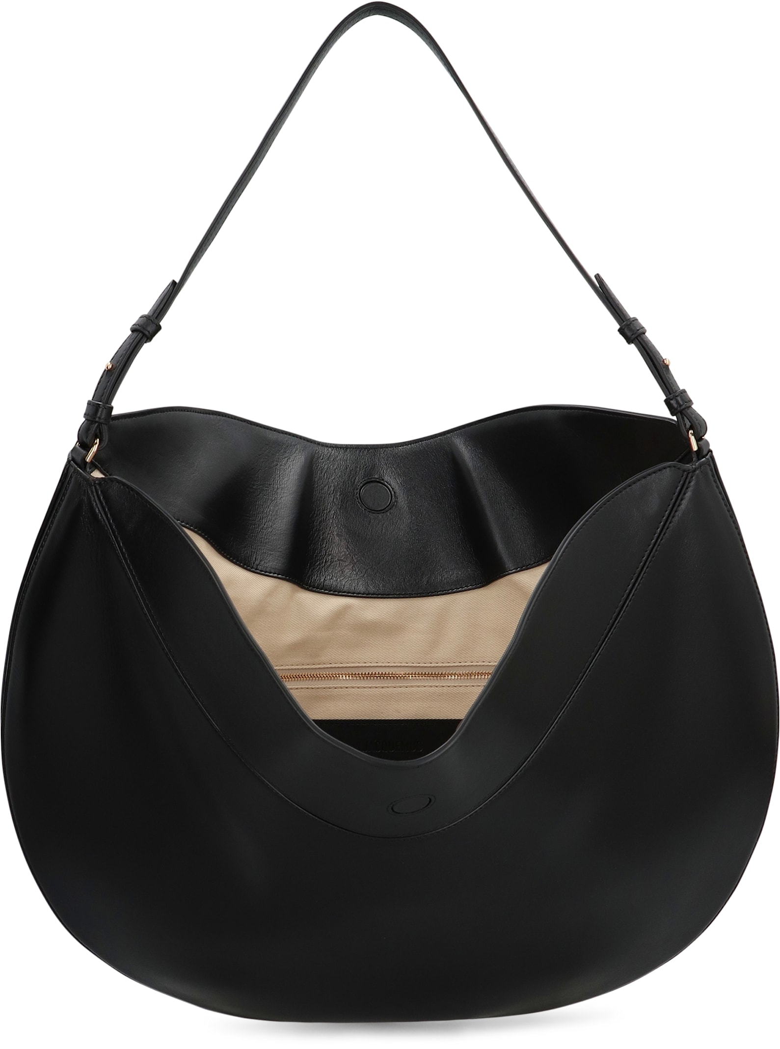 Jacquemus Le Petit Calisso Rond Embellished Leather Clutch In Black