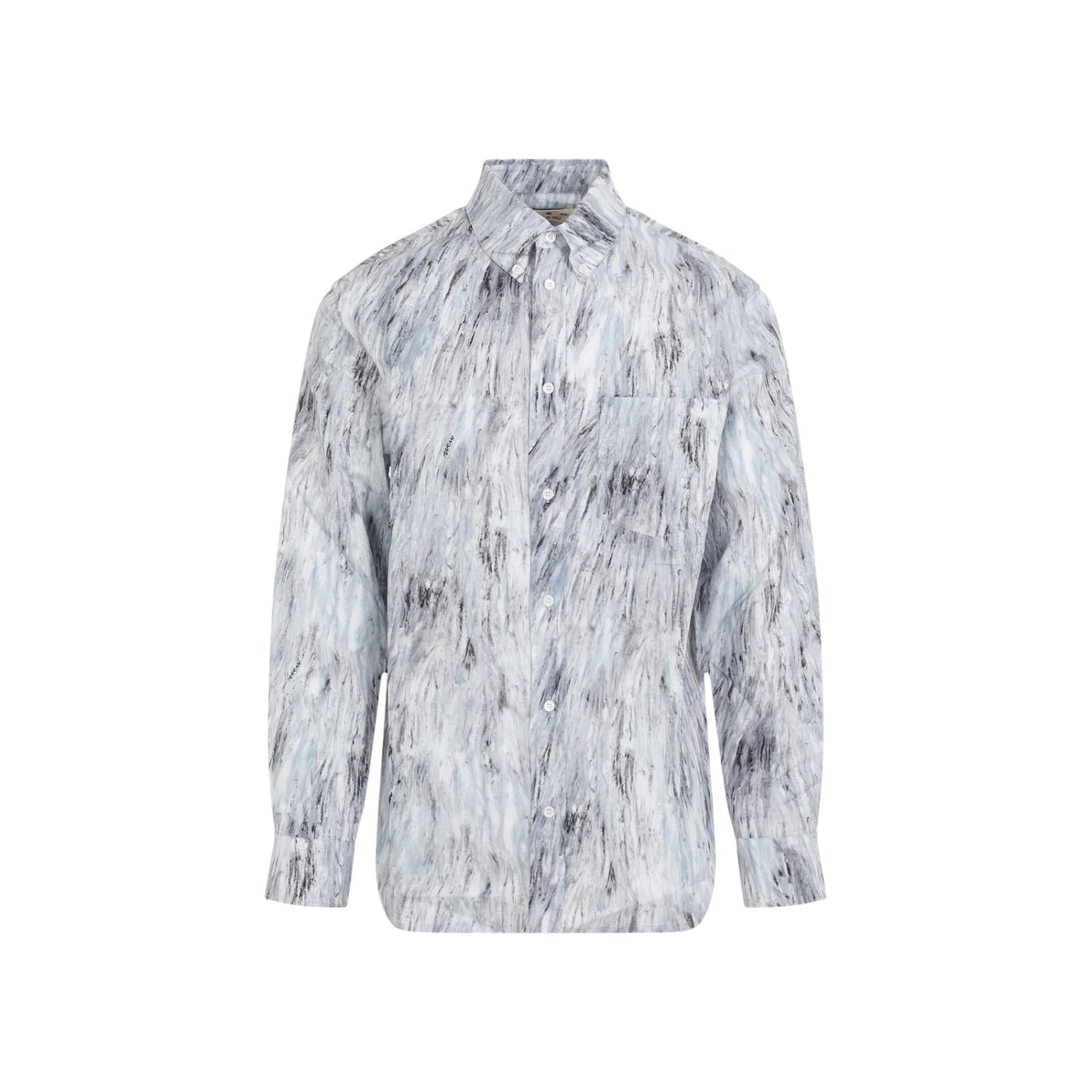 Shop Marni Cotton Shirt In Frost