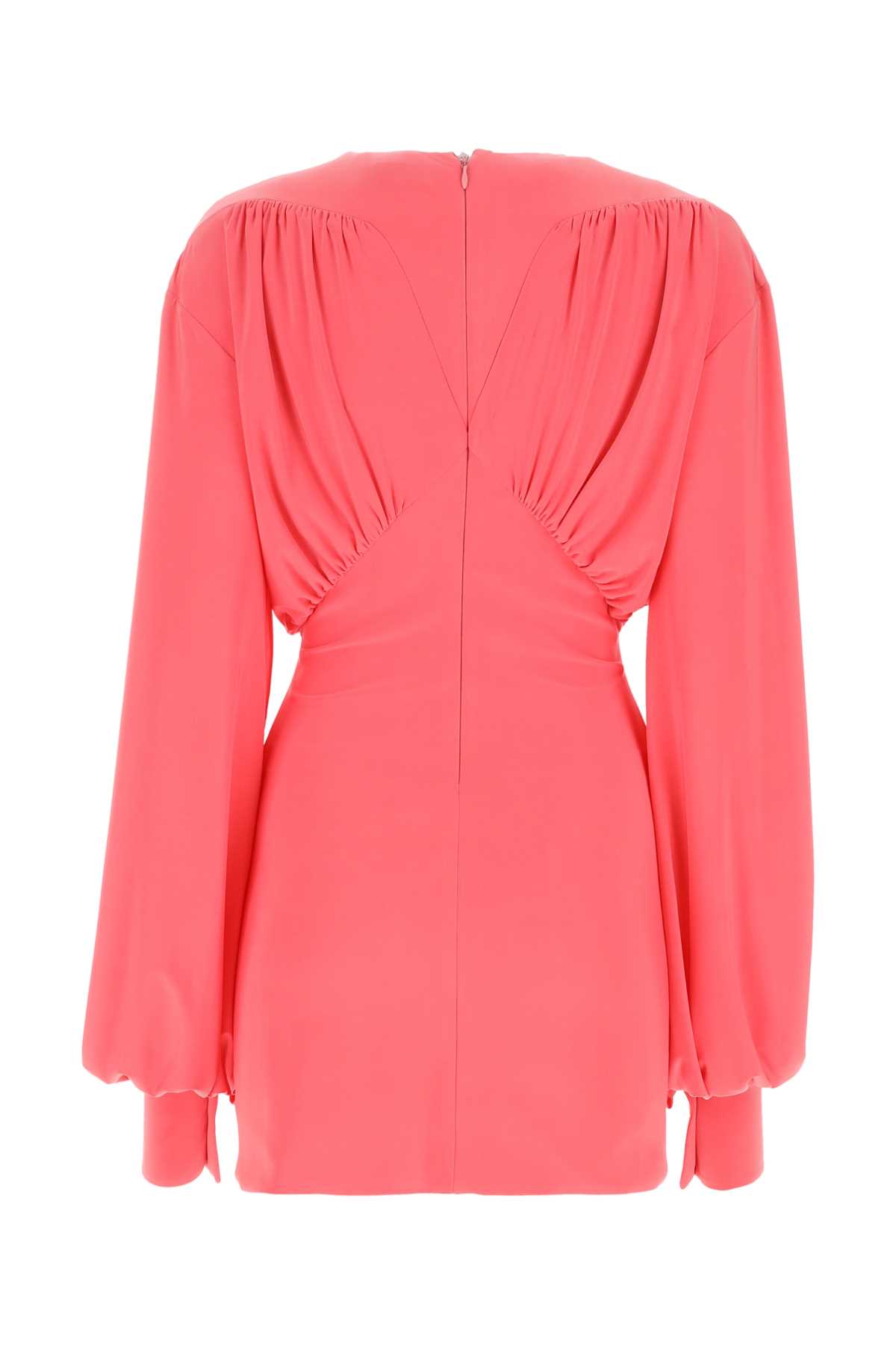 Shop Attico Dark Pink Jersey Judy Mini Dress In 006