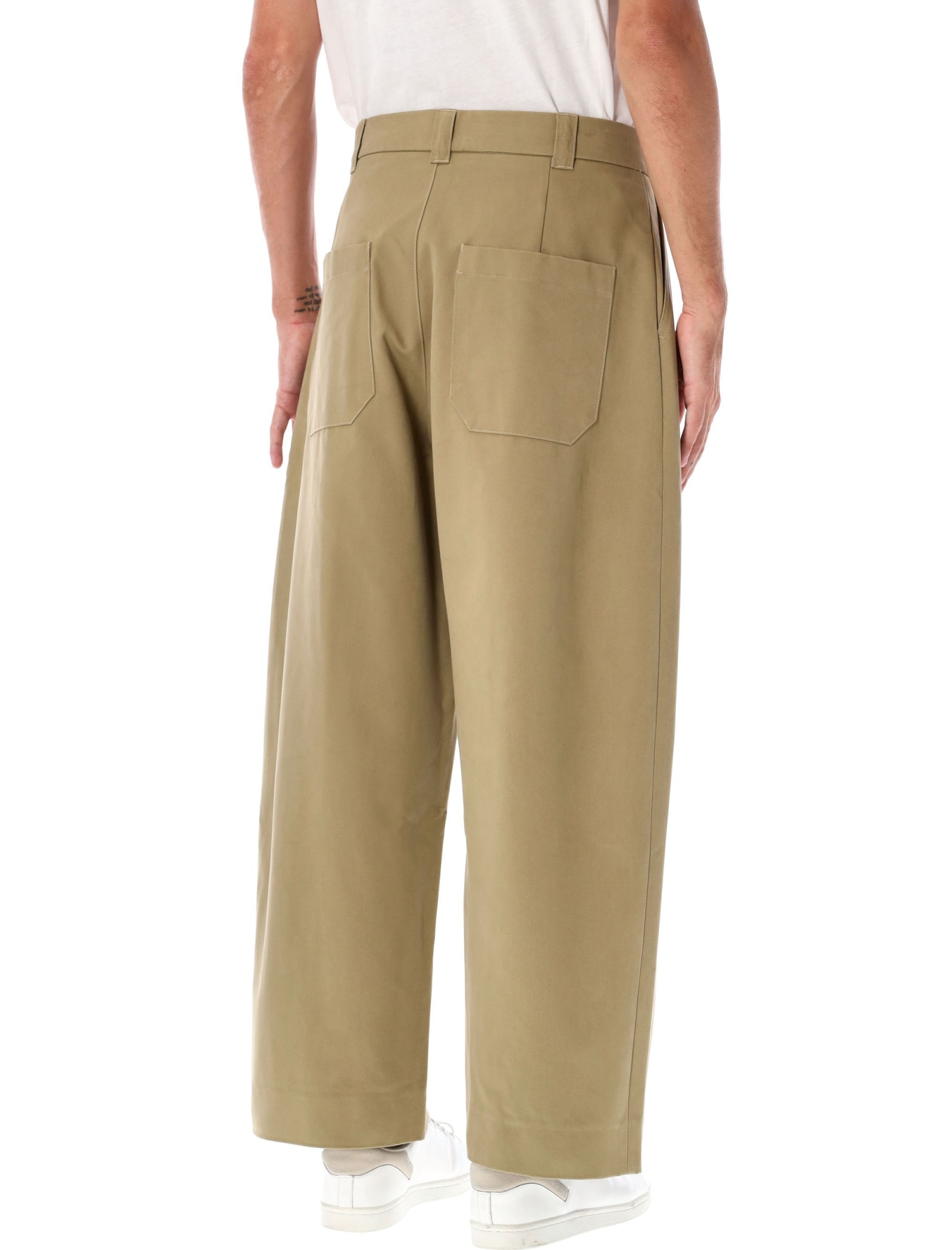 Shop Studio Nicholson Sorte Chino Pants In Tan