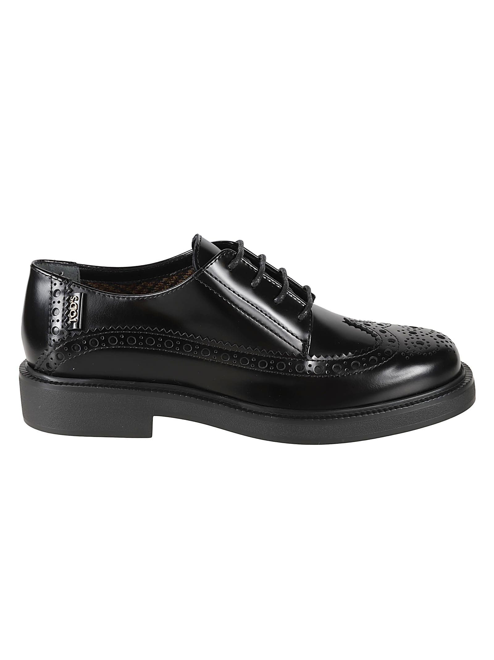 Tod's 20l Rubber Derby Shoes In Black