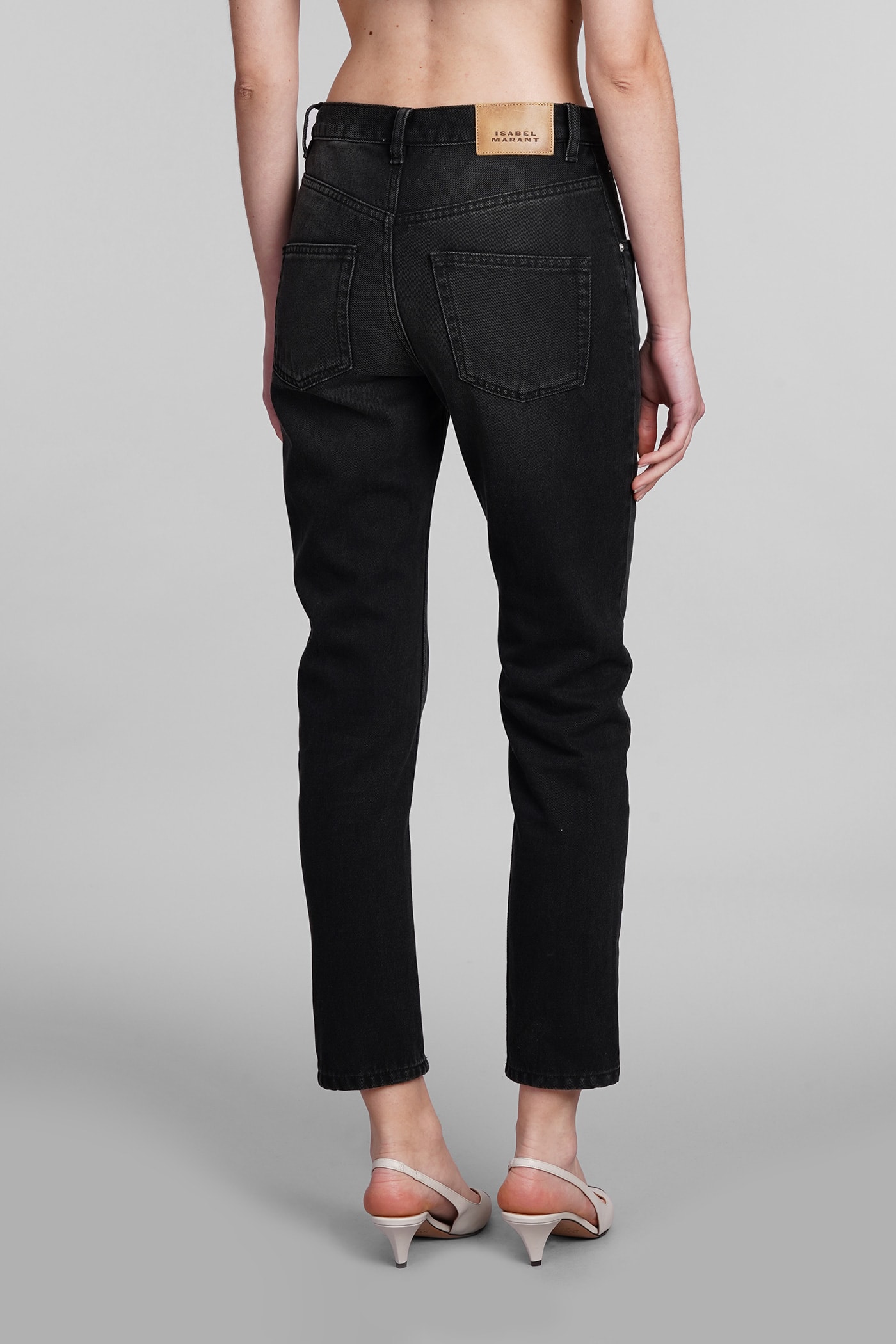 Shop Isabel Marant Nikira Jeans In Black Cotton
