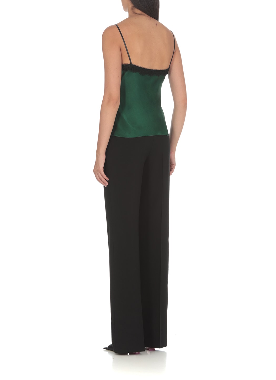 Alberta Ferretti Wool Trousers In Black