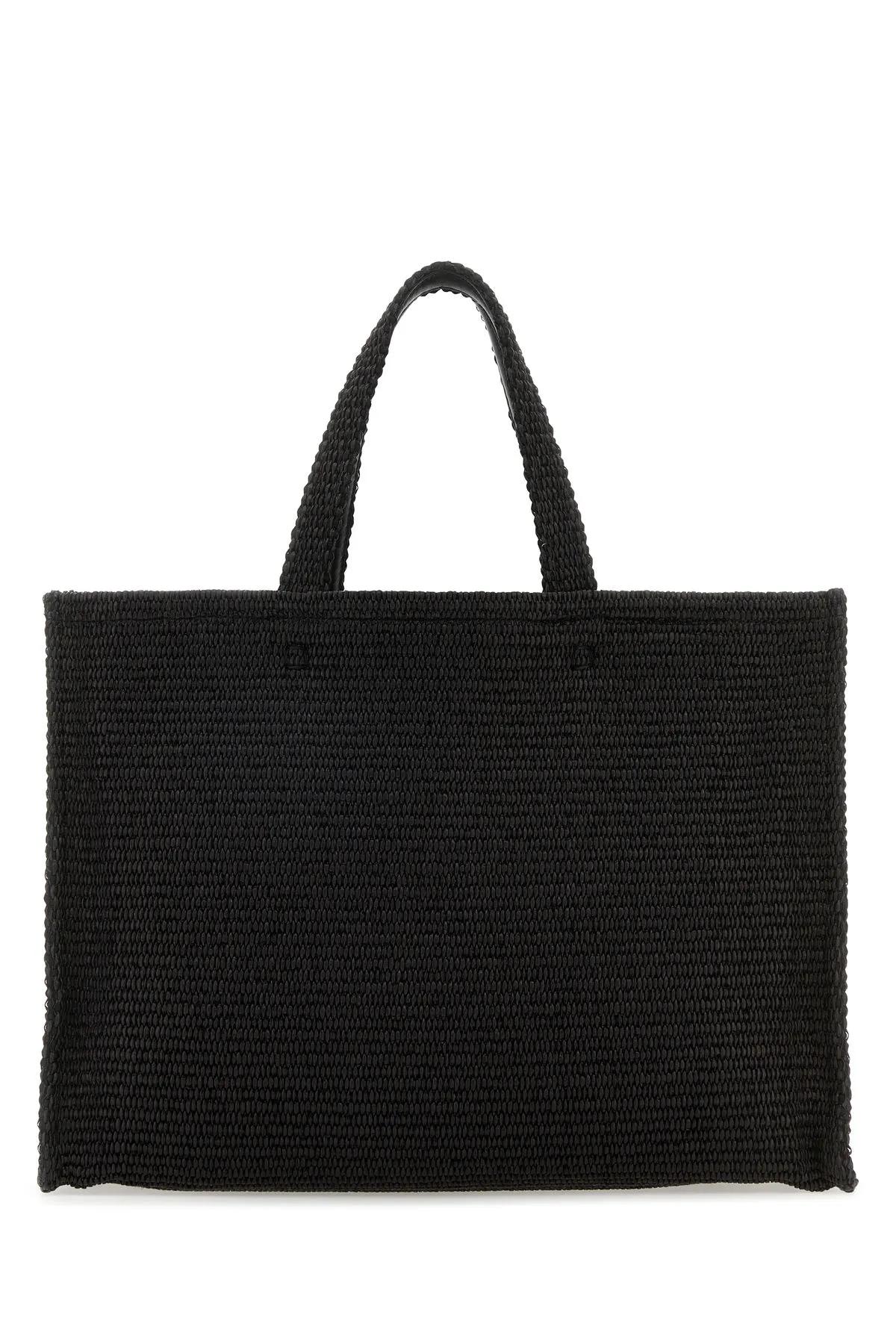 Shop Givenchy Black Raffia Medium G-tote Shopping Bag