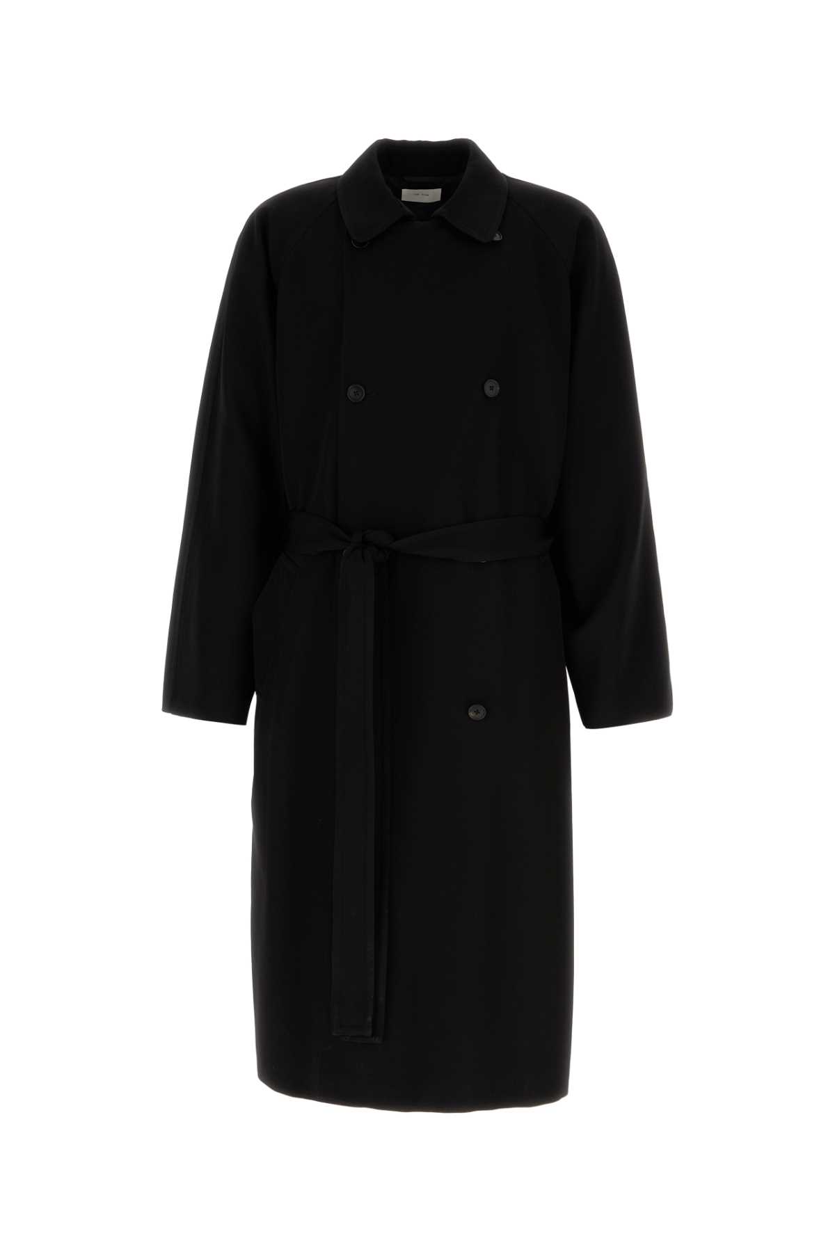 Shop The Row Black Wool Kolden Trench Coat