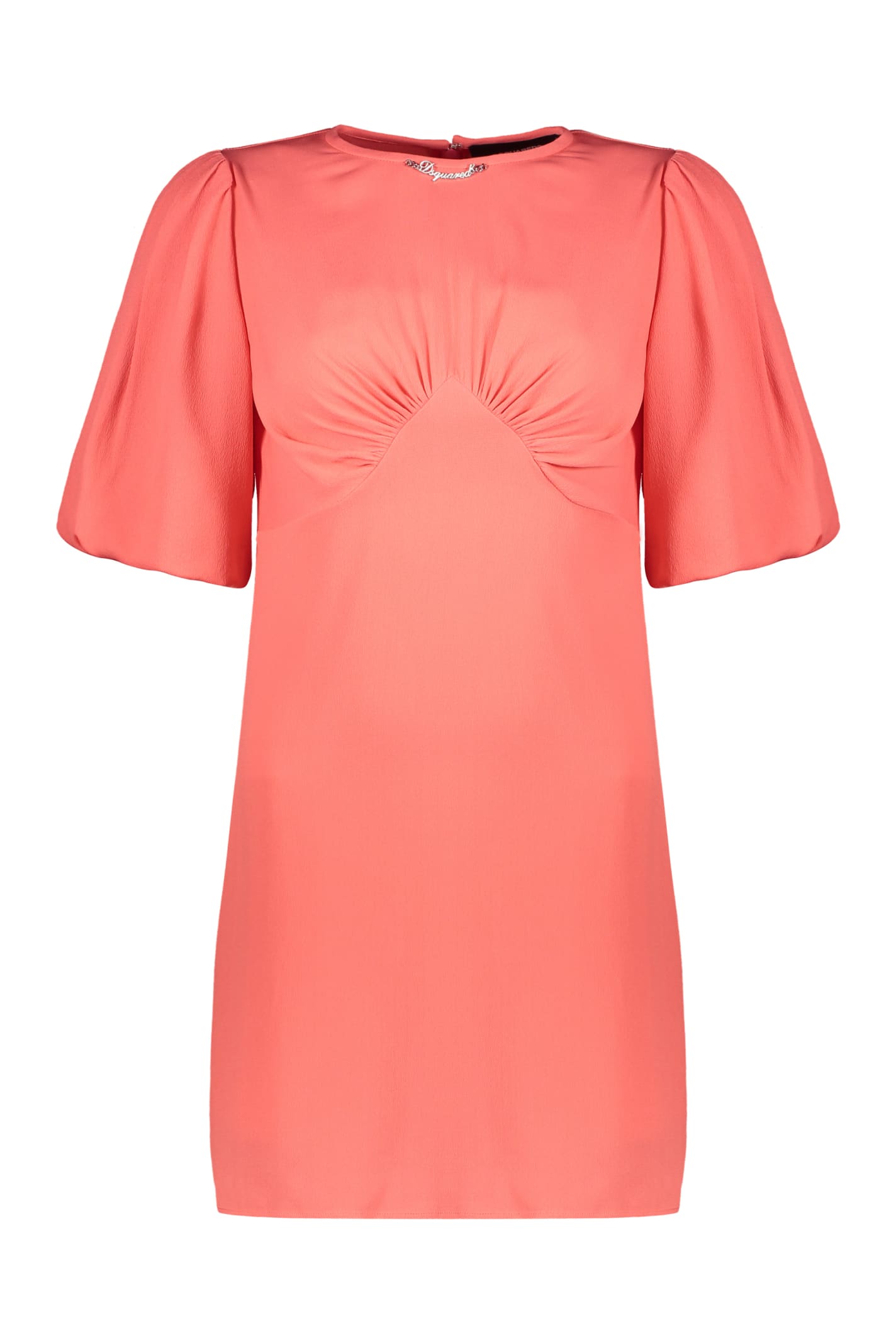 Shop Dsquared2 Crepe Dress In Coral