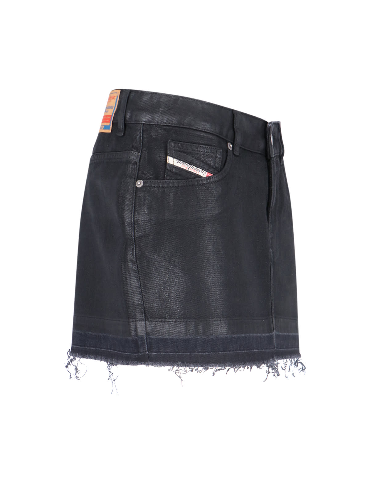 Shop Diesel Mini Skirt De-ron In Black