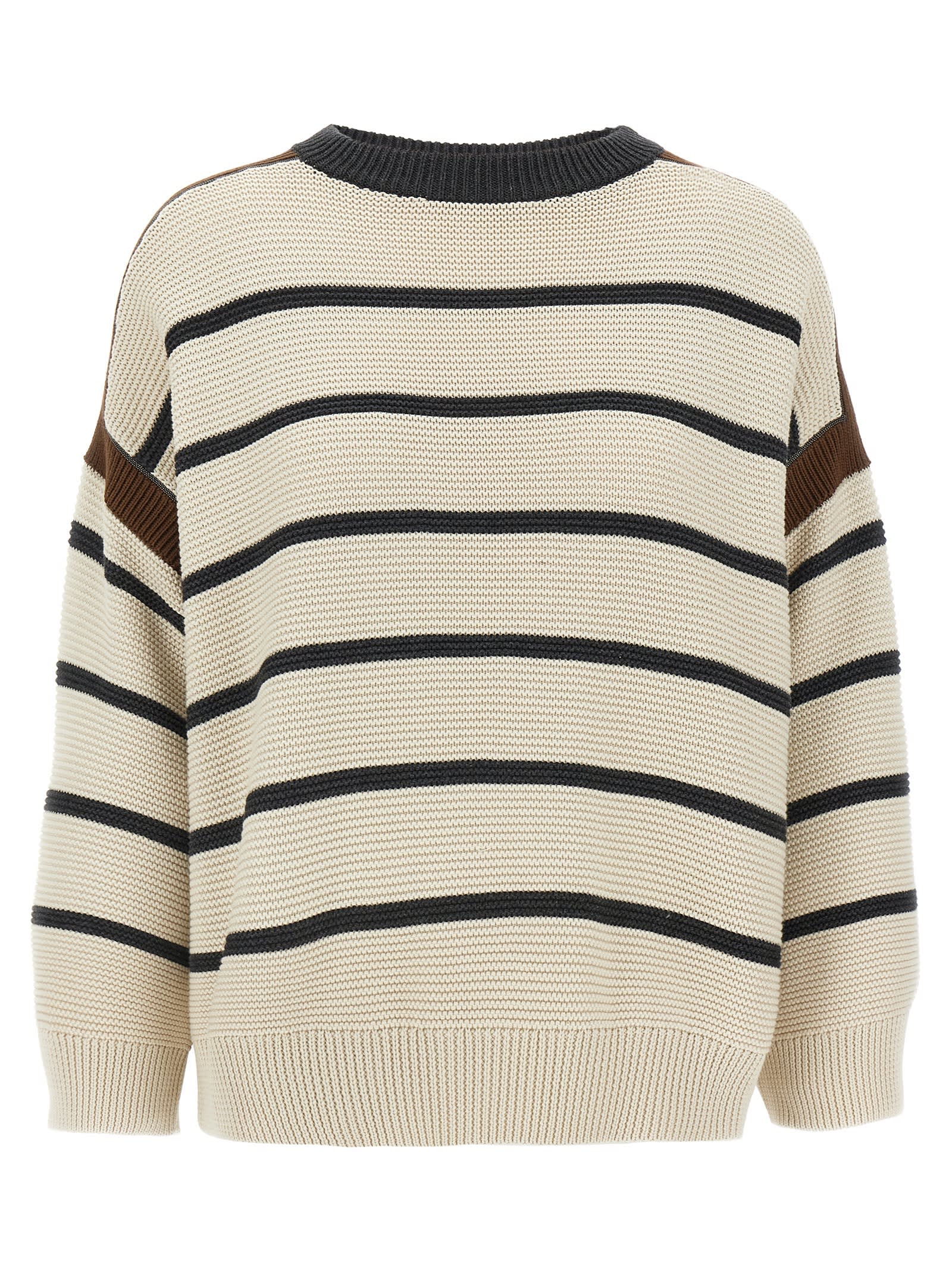 Brunello Cucinelli Monile Sweater Sweaters And Cardigans Beige In Beige