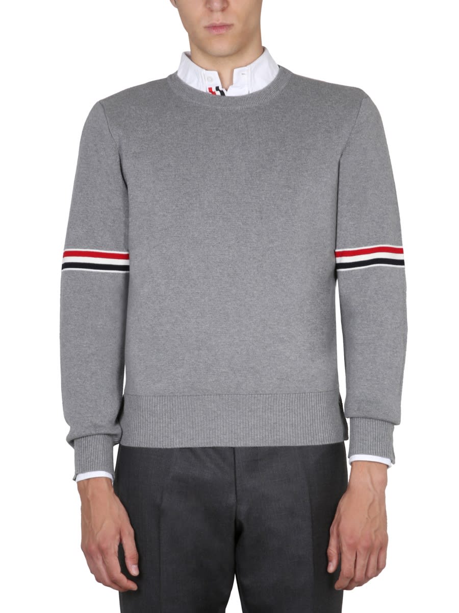 Shop Thom Browne Cotton Jersey In Grey