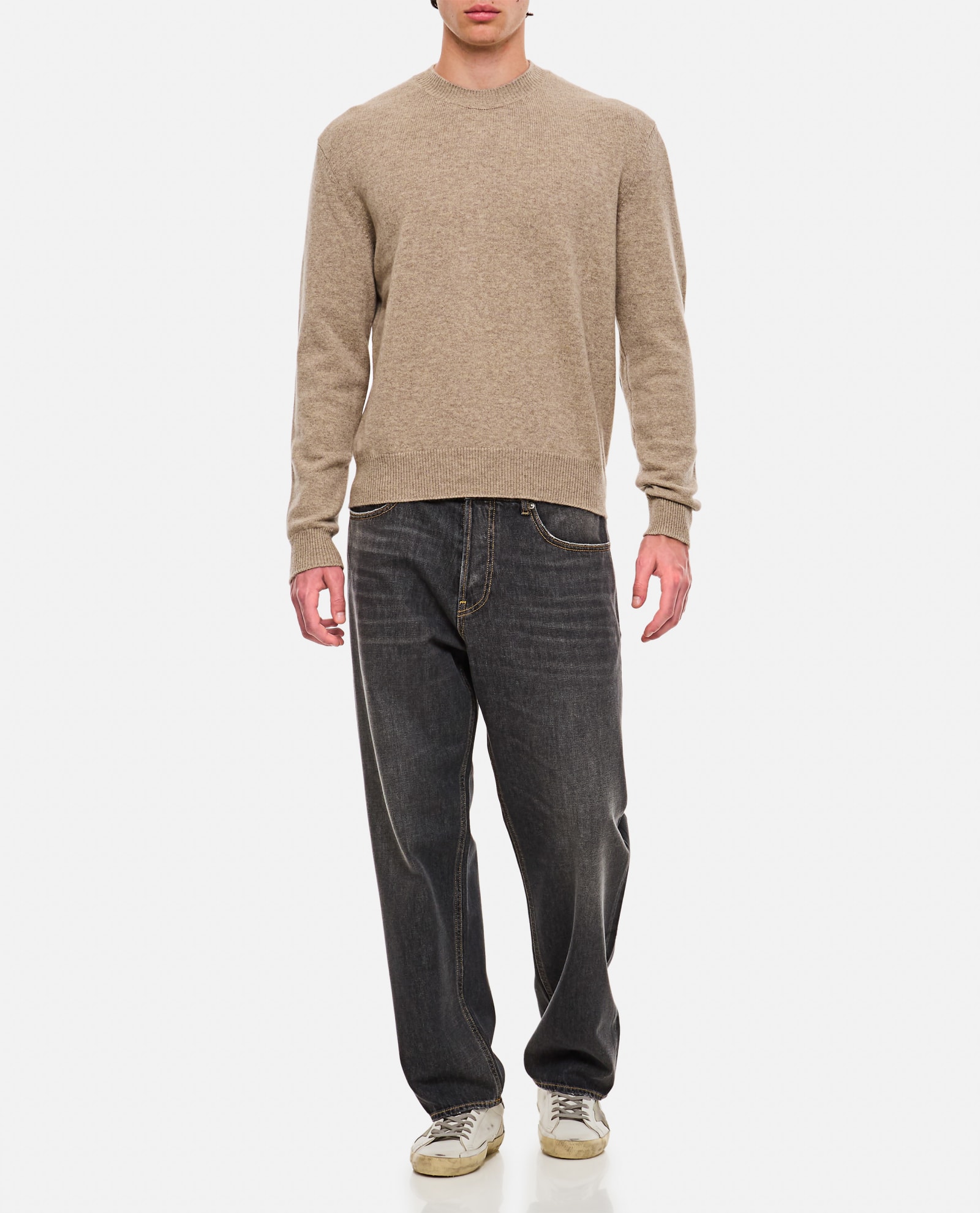 Shop Bottega Veneta Cashmere Sweater In Beige