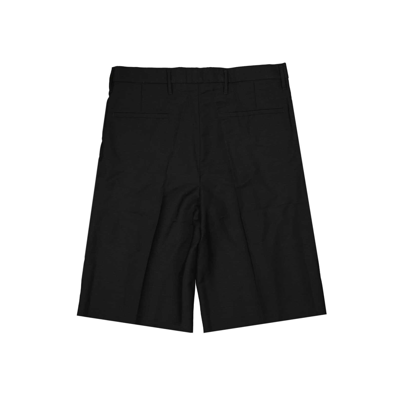 Versace Wool Classic Shorts Men In Black