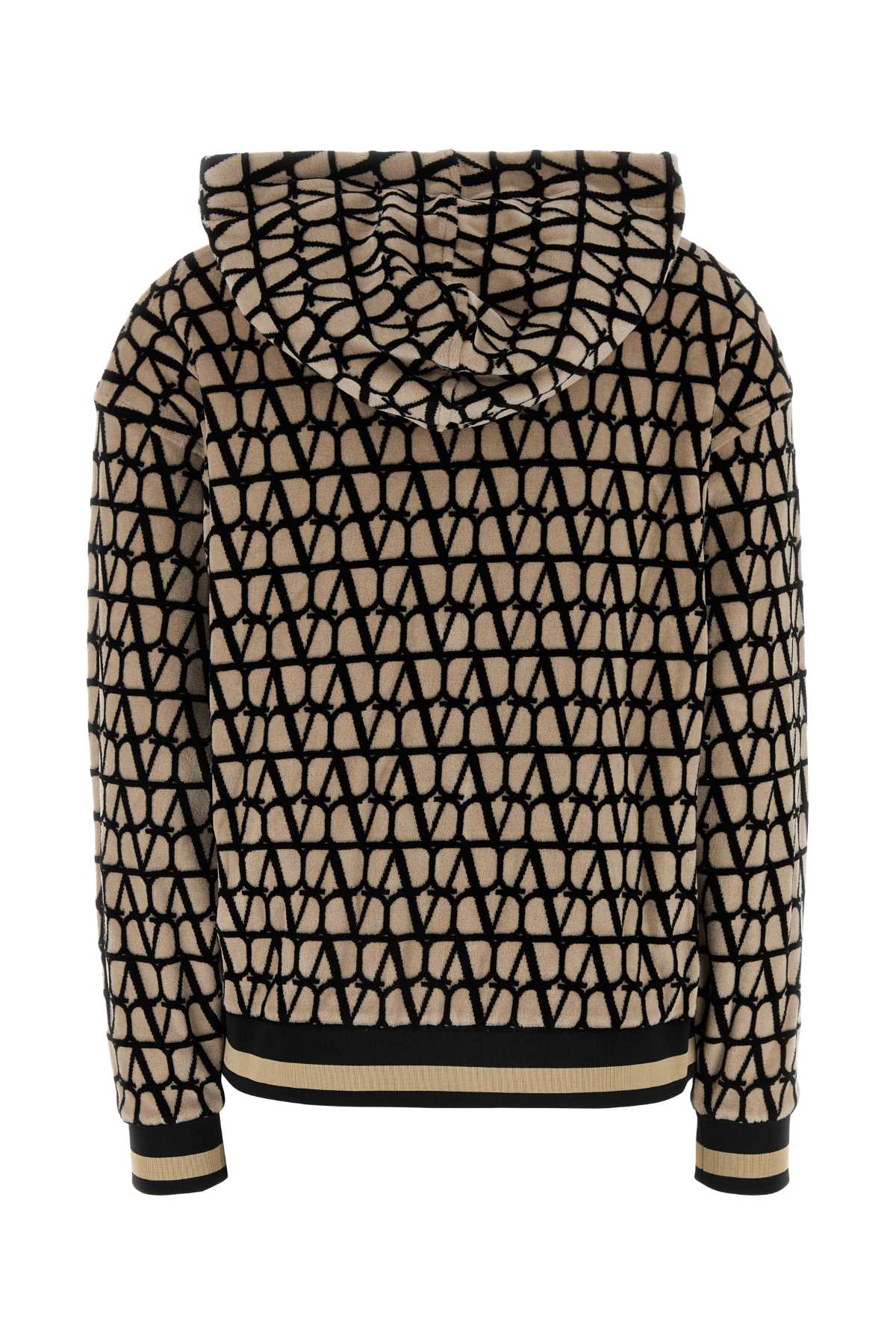 Shop Valentino Toile Iconographe Chenille Sweatshirt In Beigenero