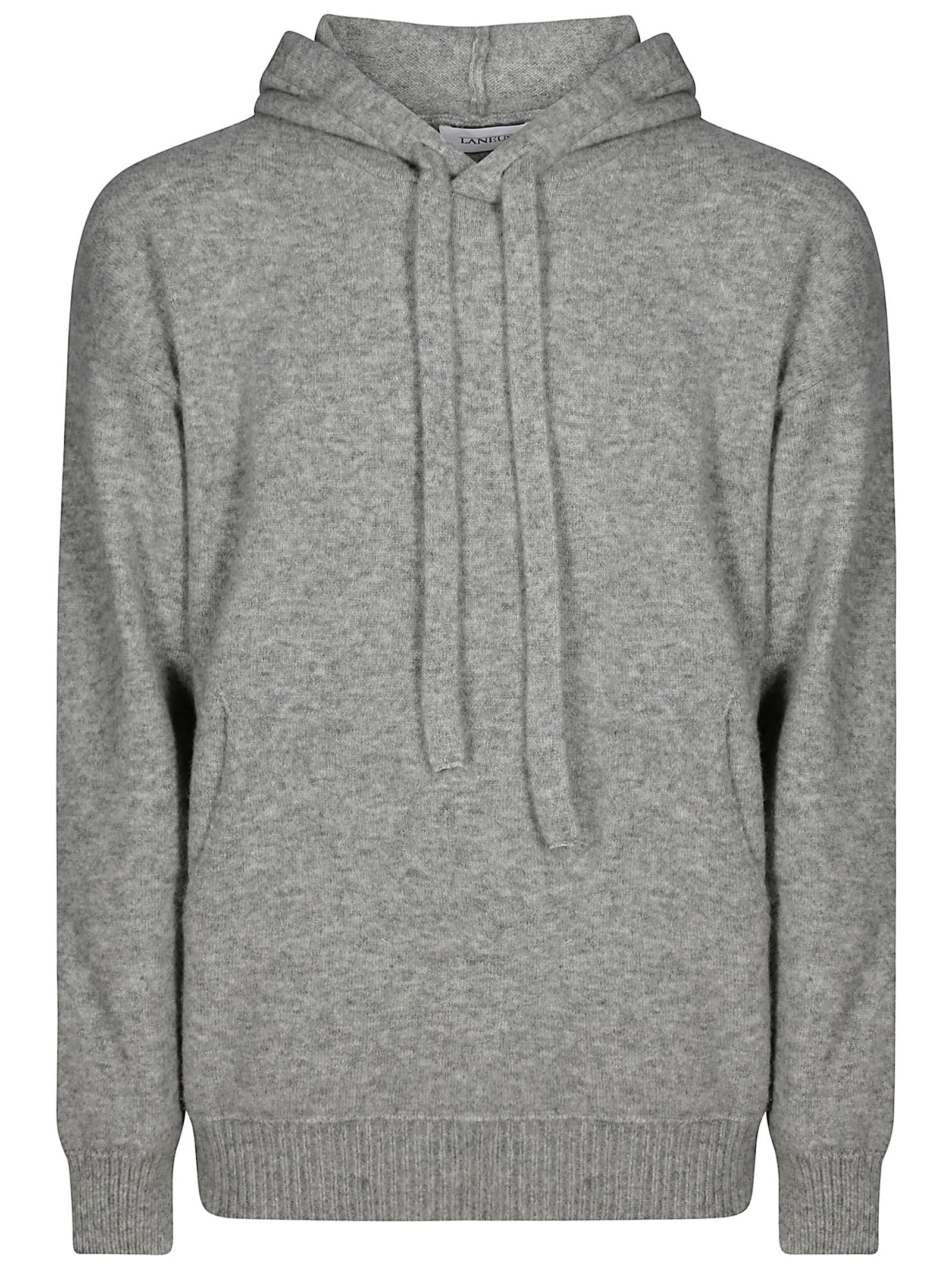 Shop Laneus Soft Cashmere Hoodie In Grey