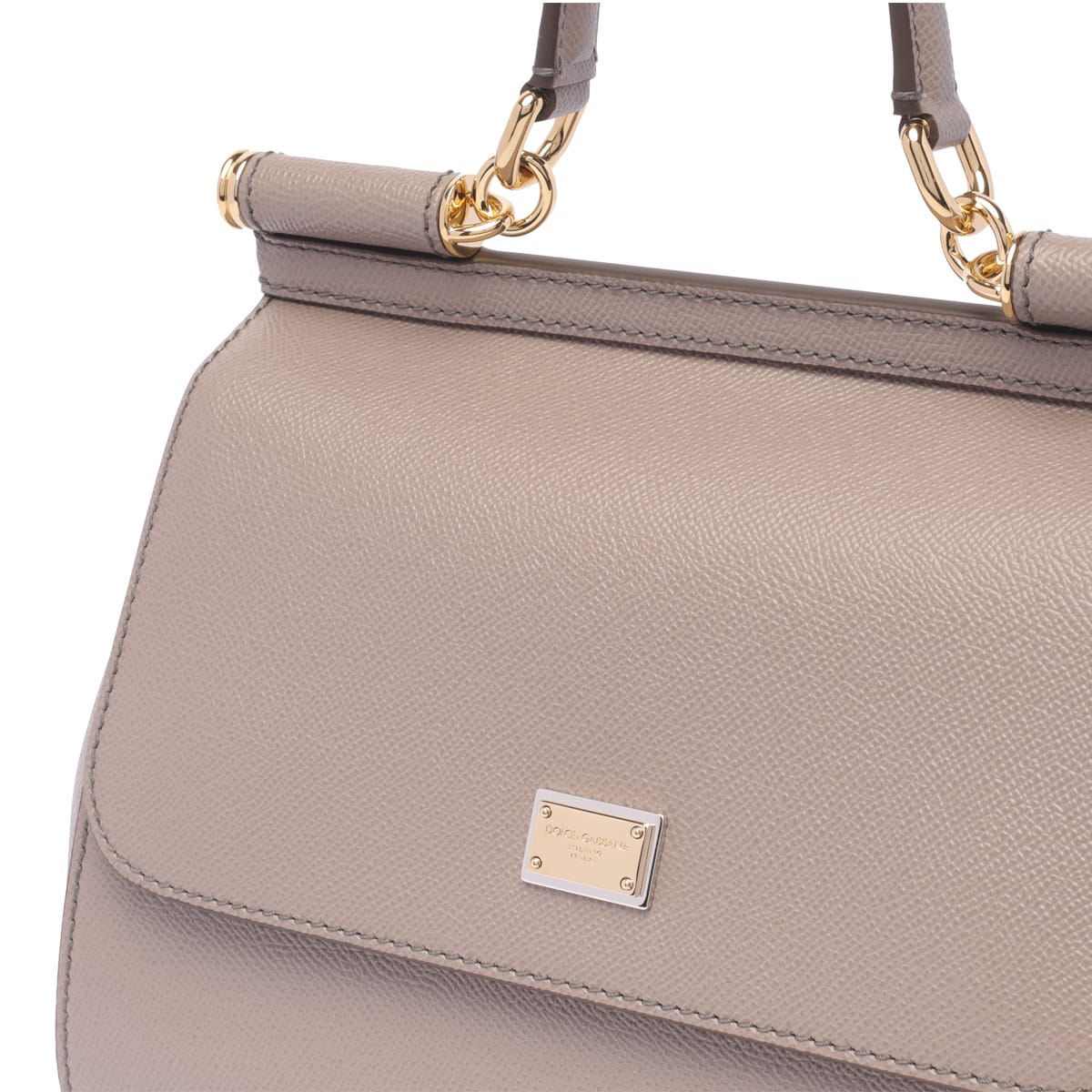 Shop Dolce & Gabbana Big Sicily Handbag In Grey