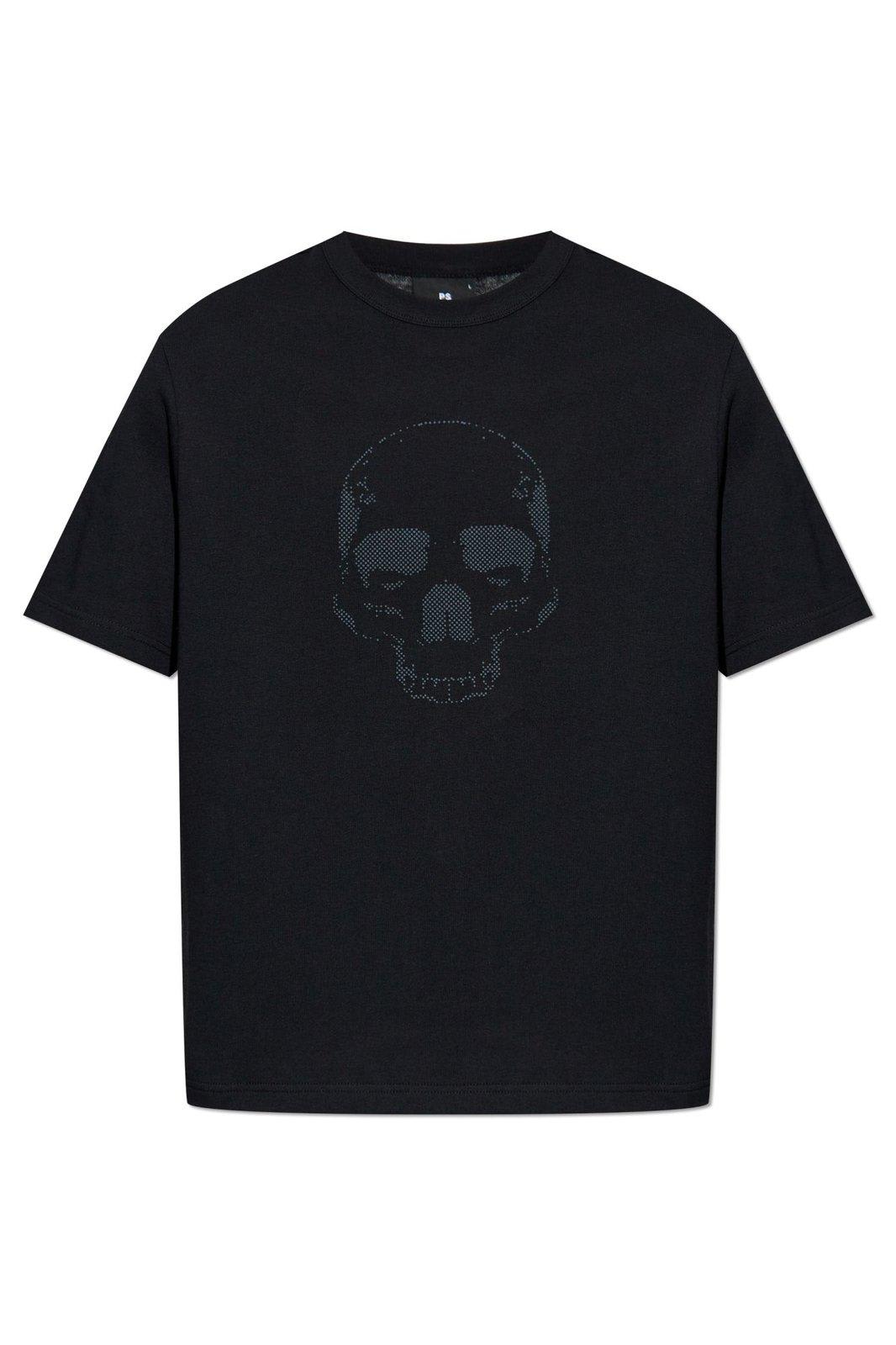 PAUL SMITH SKULL PRINTED CREWNECK T-SHIRT
