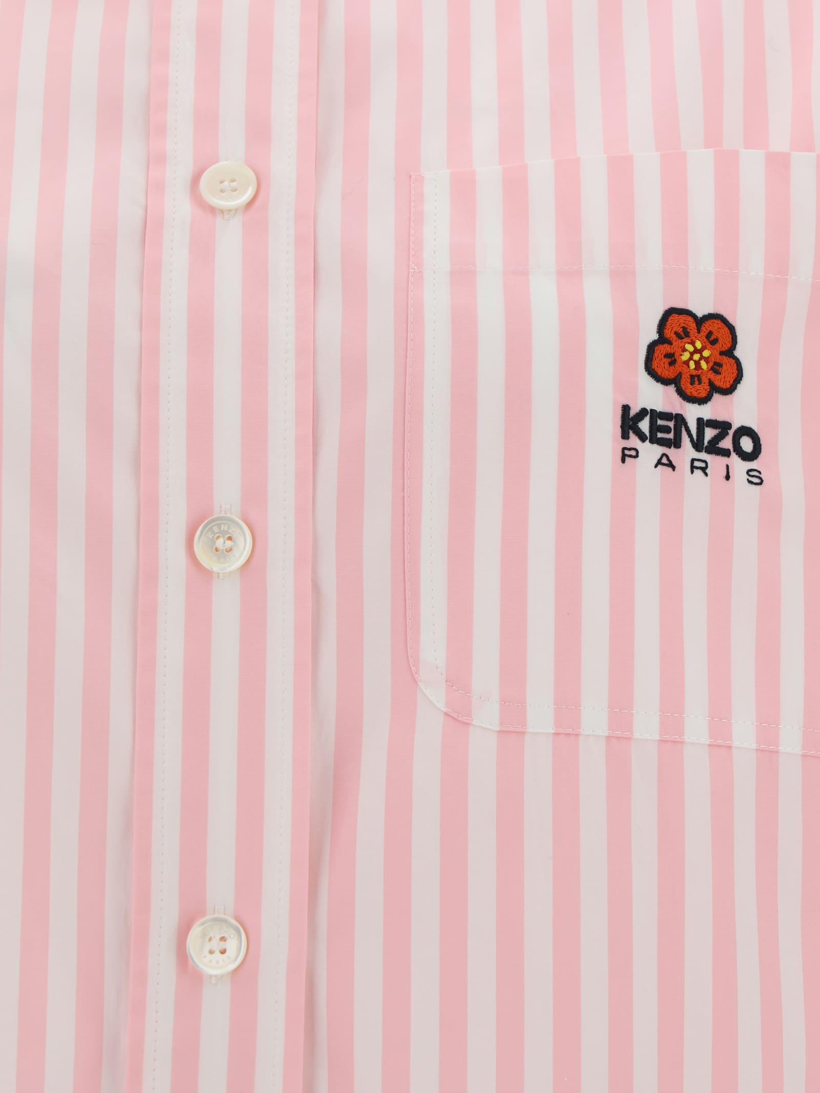 Shop Kenzo Boke 2.0 Oversized Shirt In Faded Pink