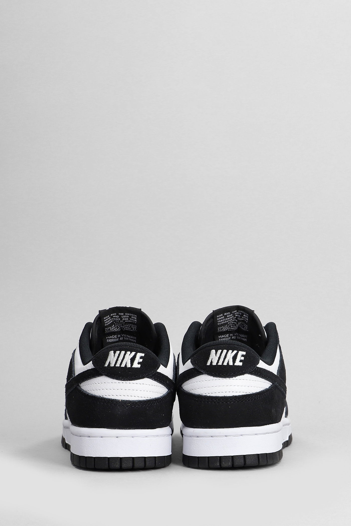 Nike Dunk Low Retro Sneakers In White Suede And Leather In White