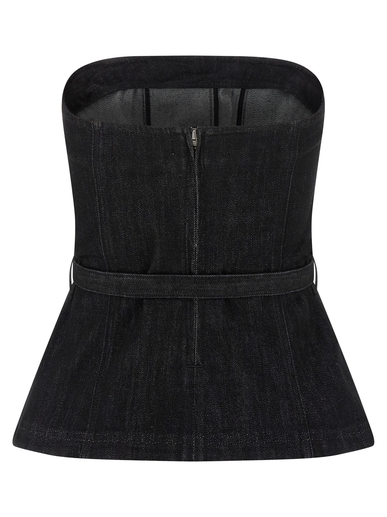 Self-portrait Bandeau Top In Black