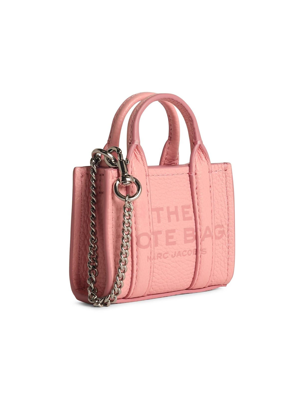 Marc Jacobs Nano Tote Pink Leather Charm In Pink