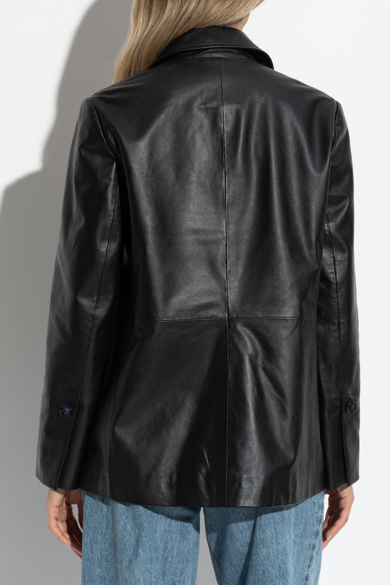 Ps By Paul Smith Ps Paul Smith Leather Blazer In Black