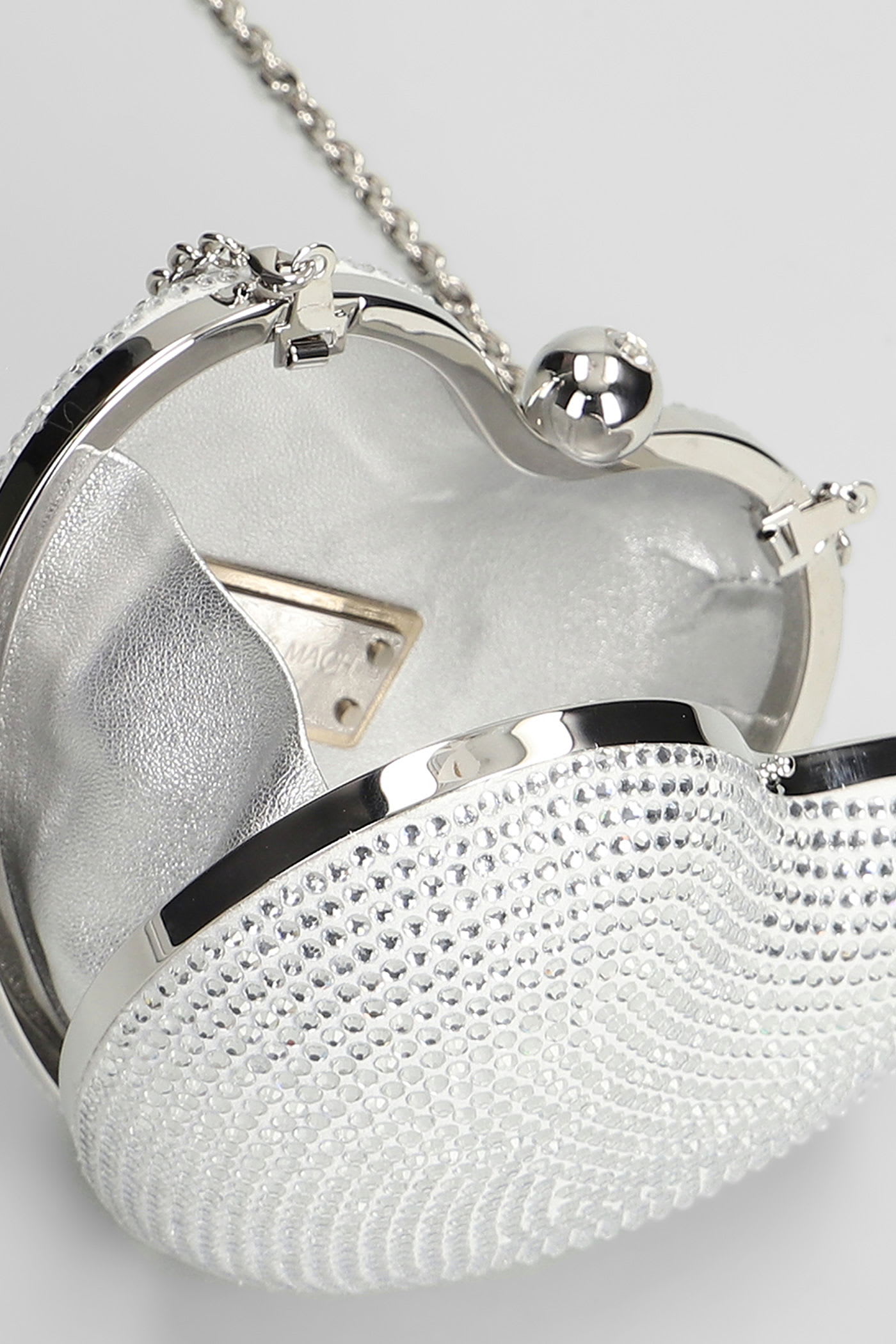 Mach & Mach Clutch In White Leather In White