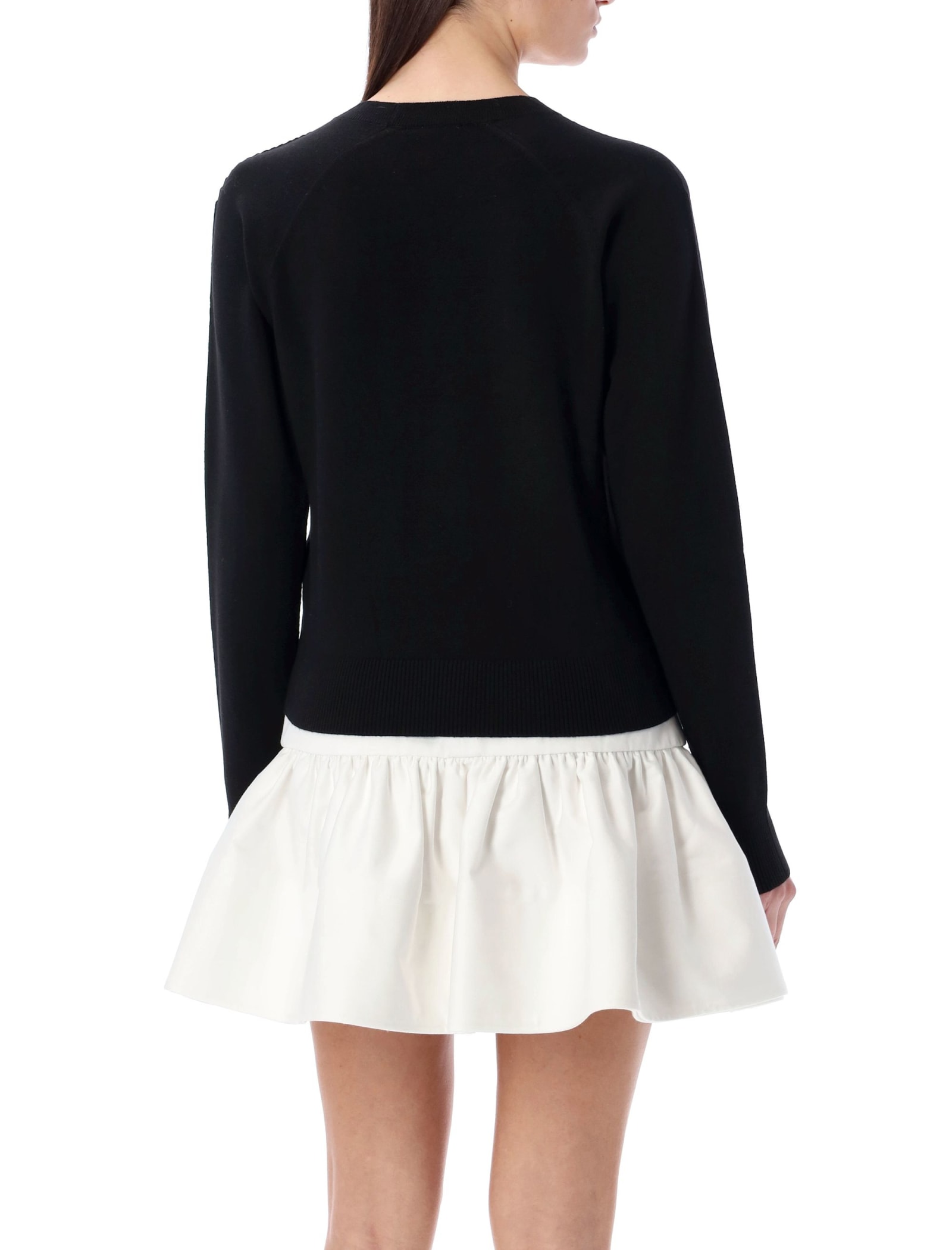 Shop Patou Jaquard Terry Sweater In Black