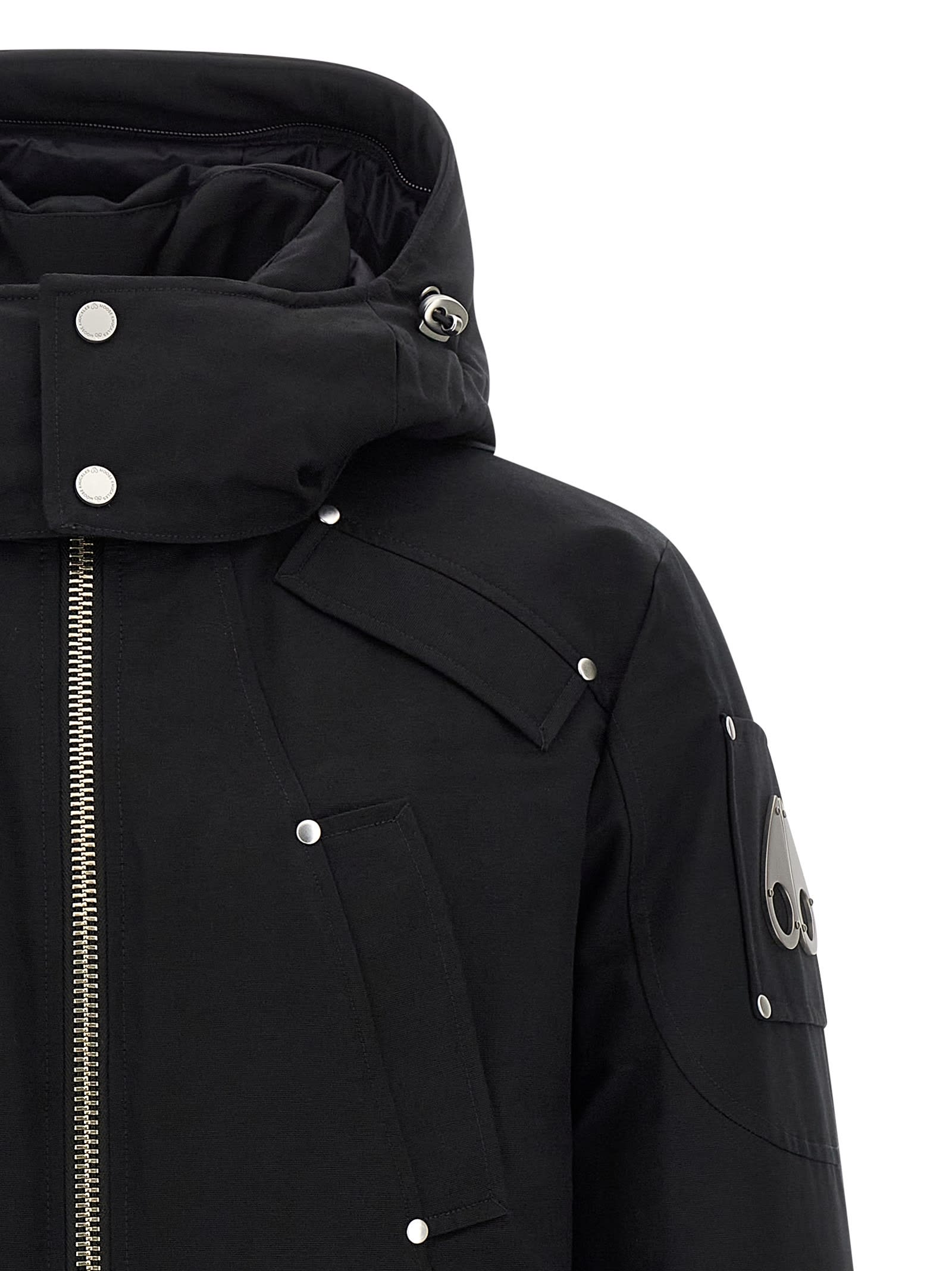 Moose Knuckles Original Ballistic Down Jacket In Black