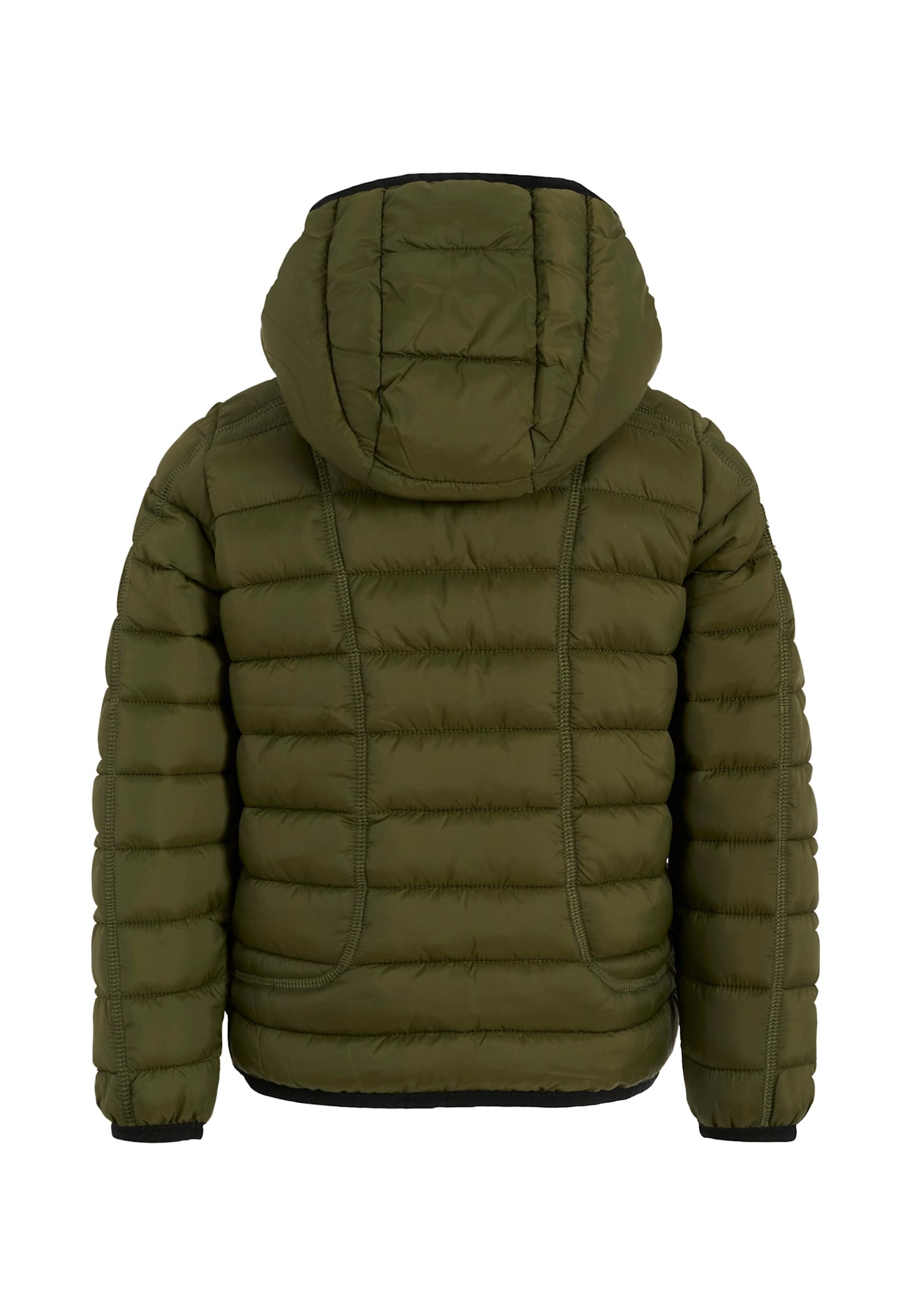 Diesel Quilted Hooded Jacket In Green