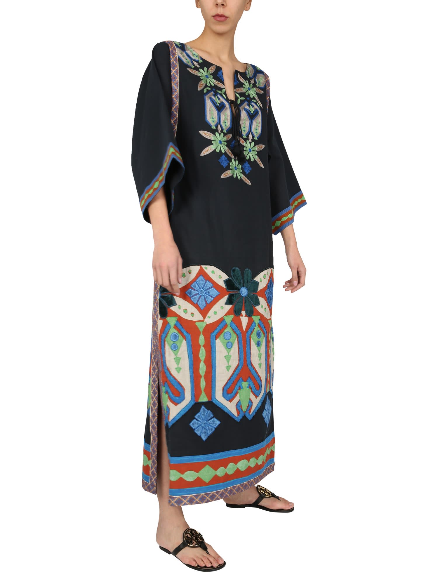 Photo of  Tory Burch Embroidered Caftan- shop Tory Burch Dresses online sales