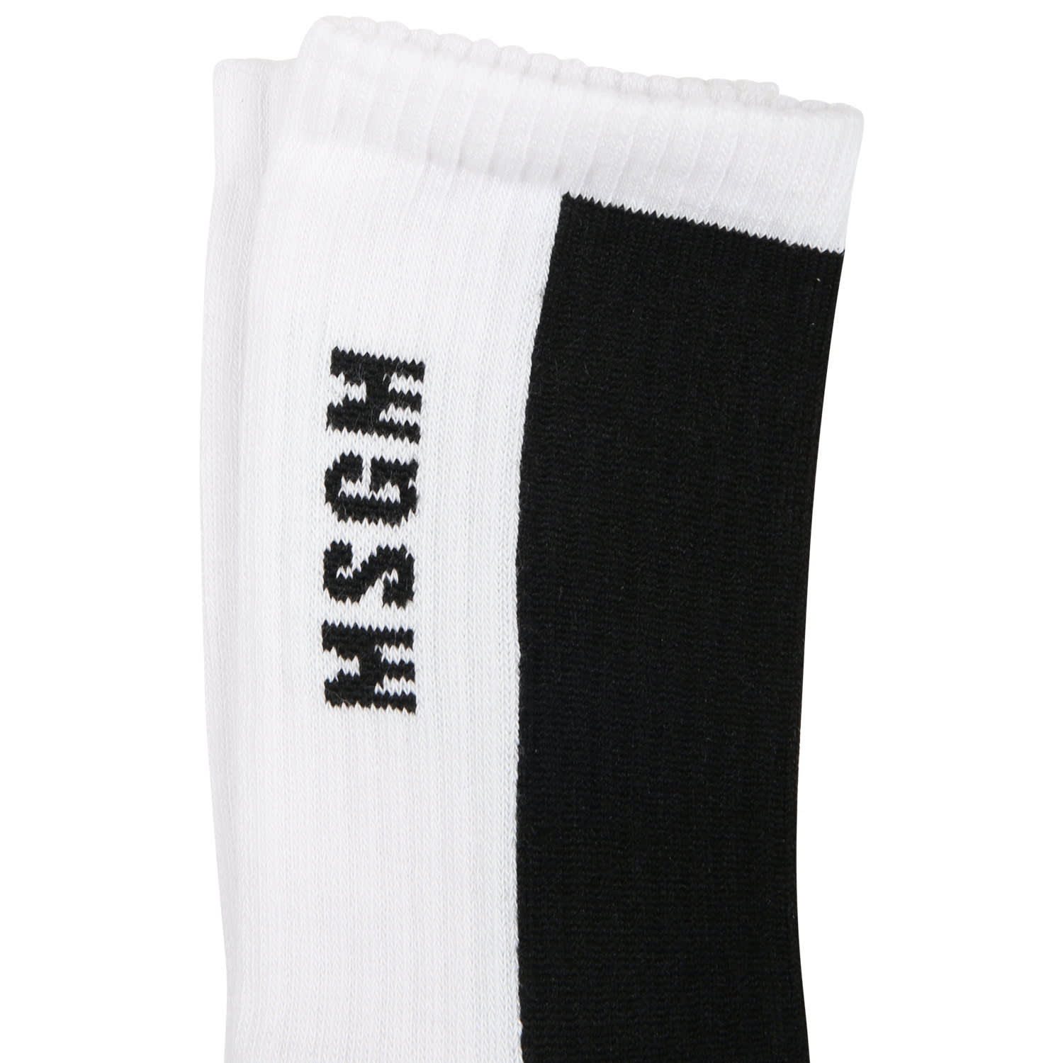 Shop Msgm Black Socks For Girl With Logo
