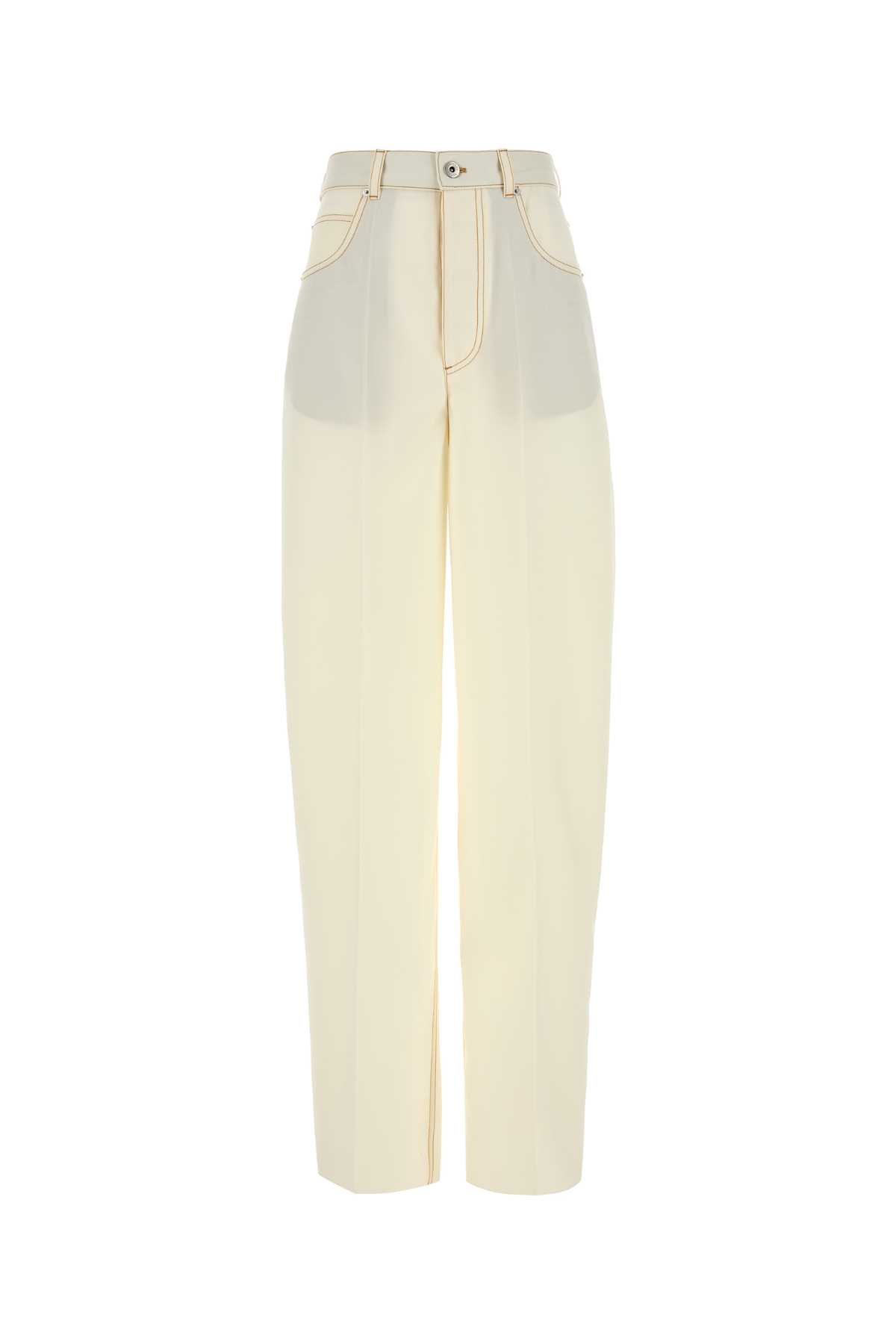 Bottega Veneta Wide-leg Wool Trousers With Pockets And Stitching