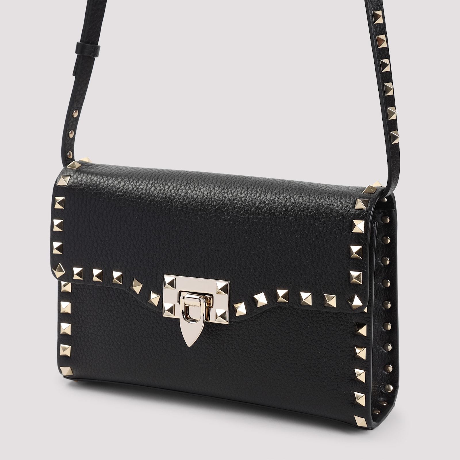 Valentino Rockstud Small Shoulder Bag In Black