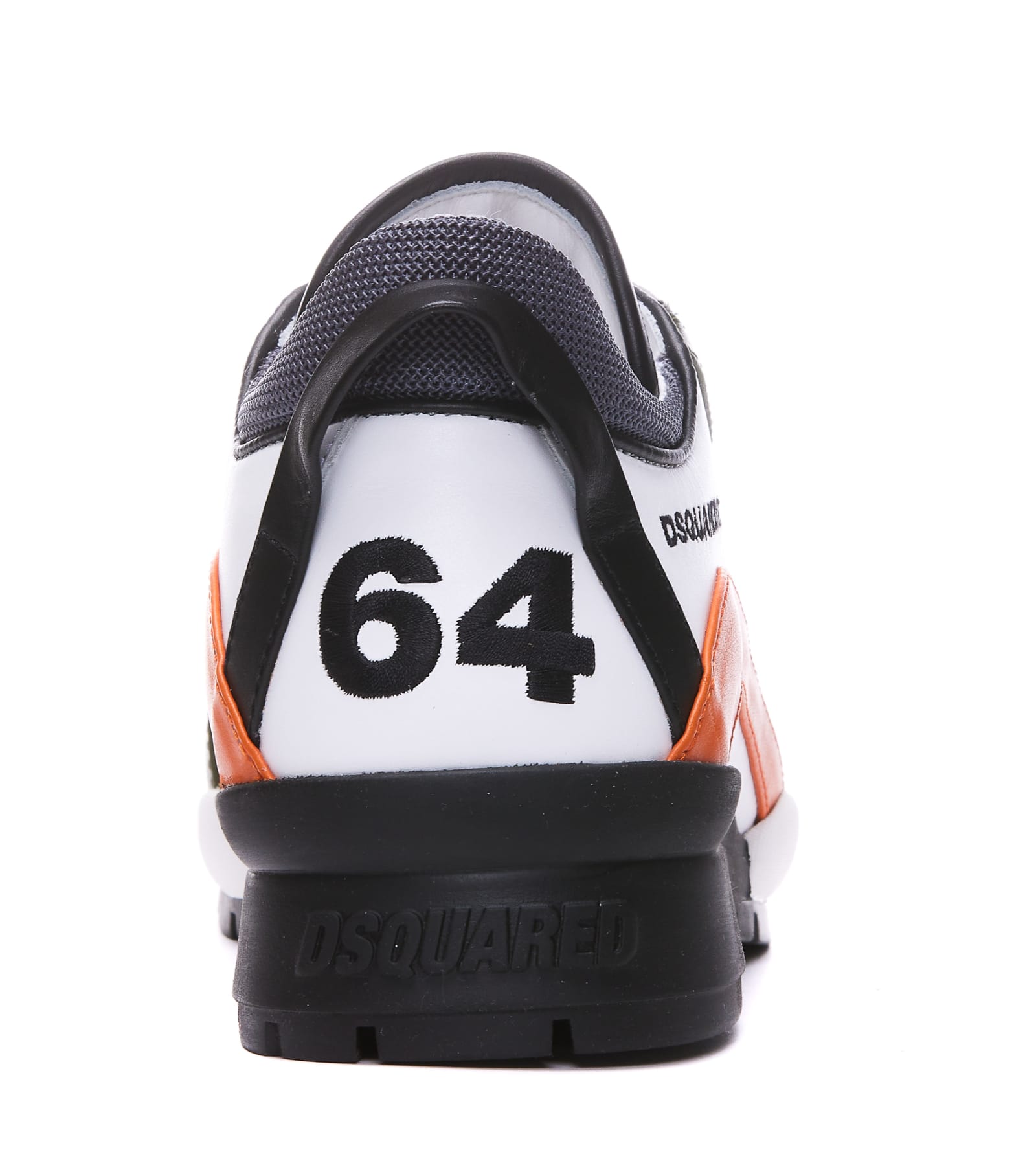 Shop Dsquared2 Spiker Sneakers In Bianco/arancione