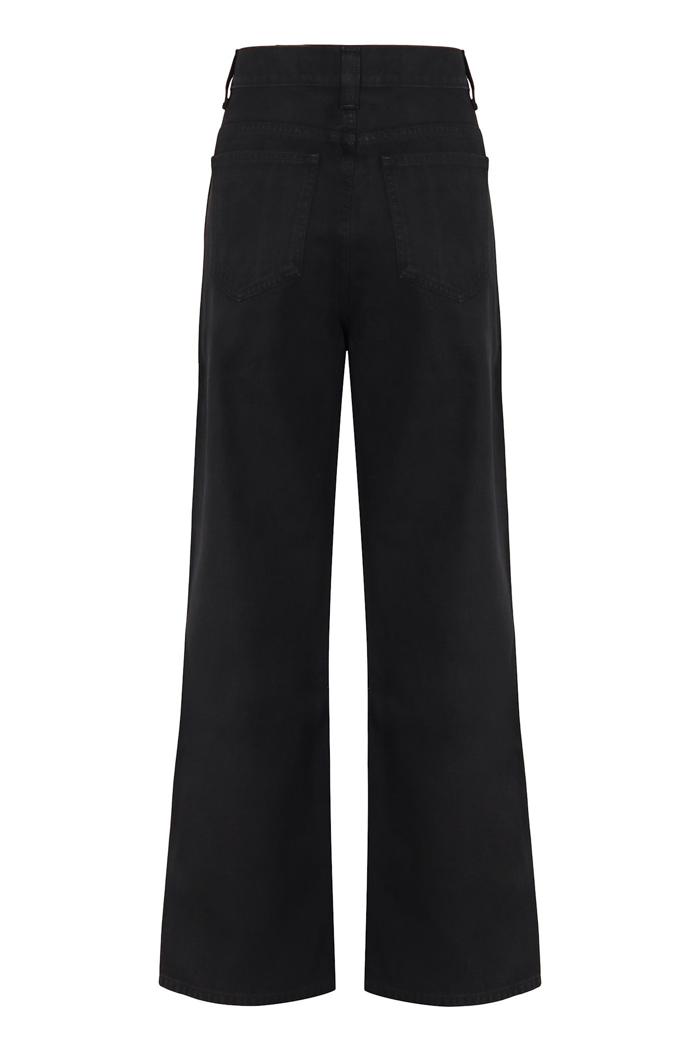 Khaite Jeans Bonnie A Gamba Larga In Black